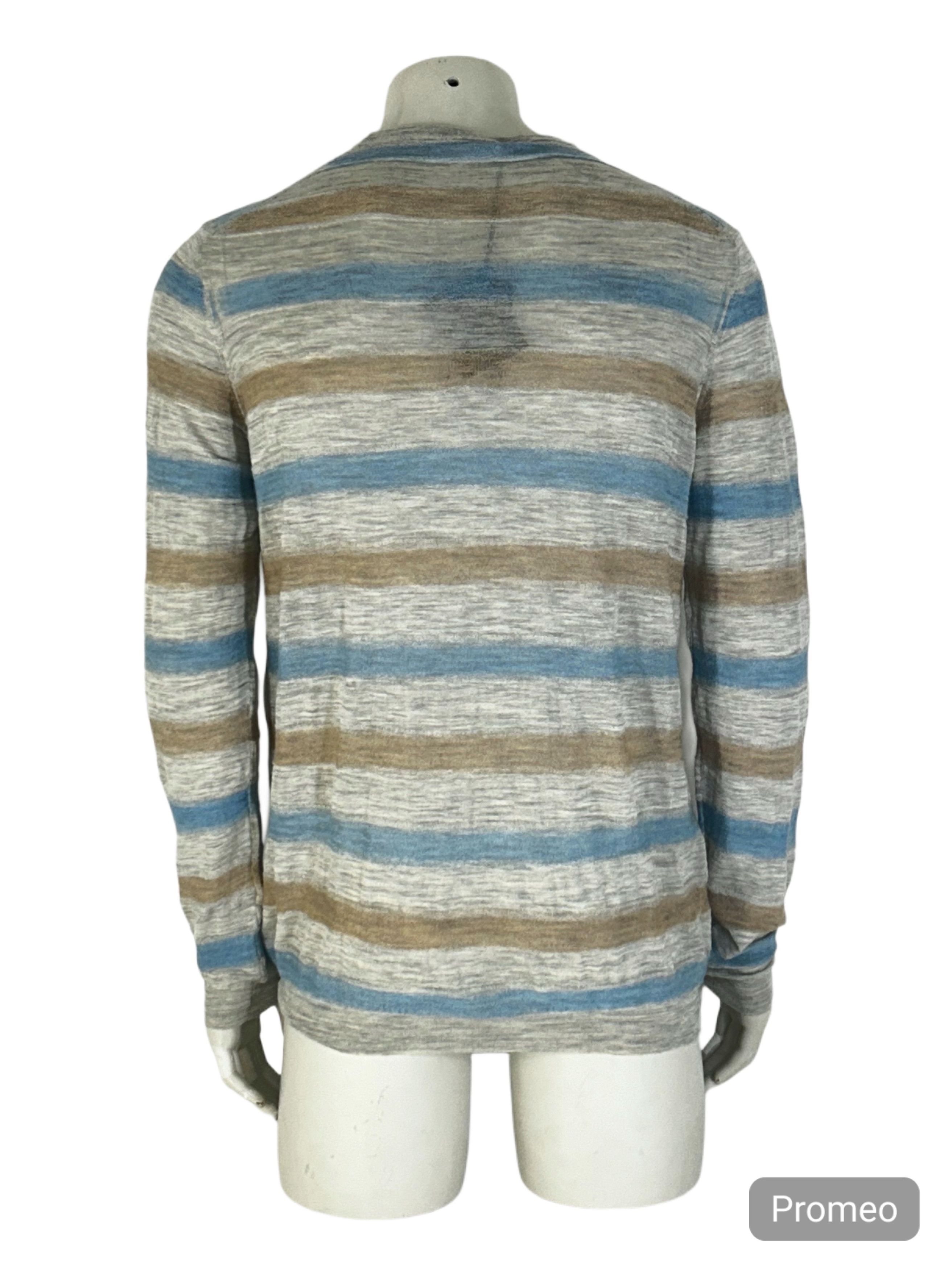 Prada Prada Fine GaugeCrewNeckKnitwearWithMultiColourStripesSIZE54 Size US XXL / EU 58 / 5 - 3 Thumbnail