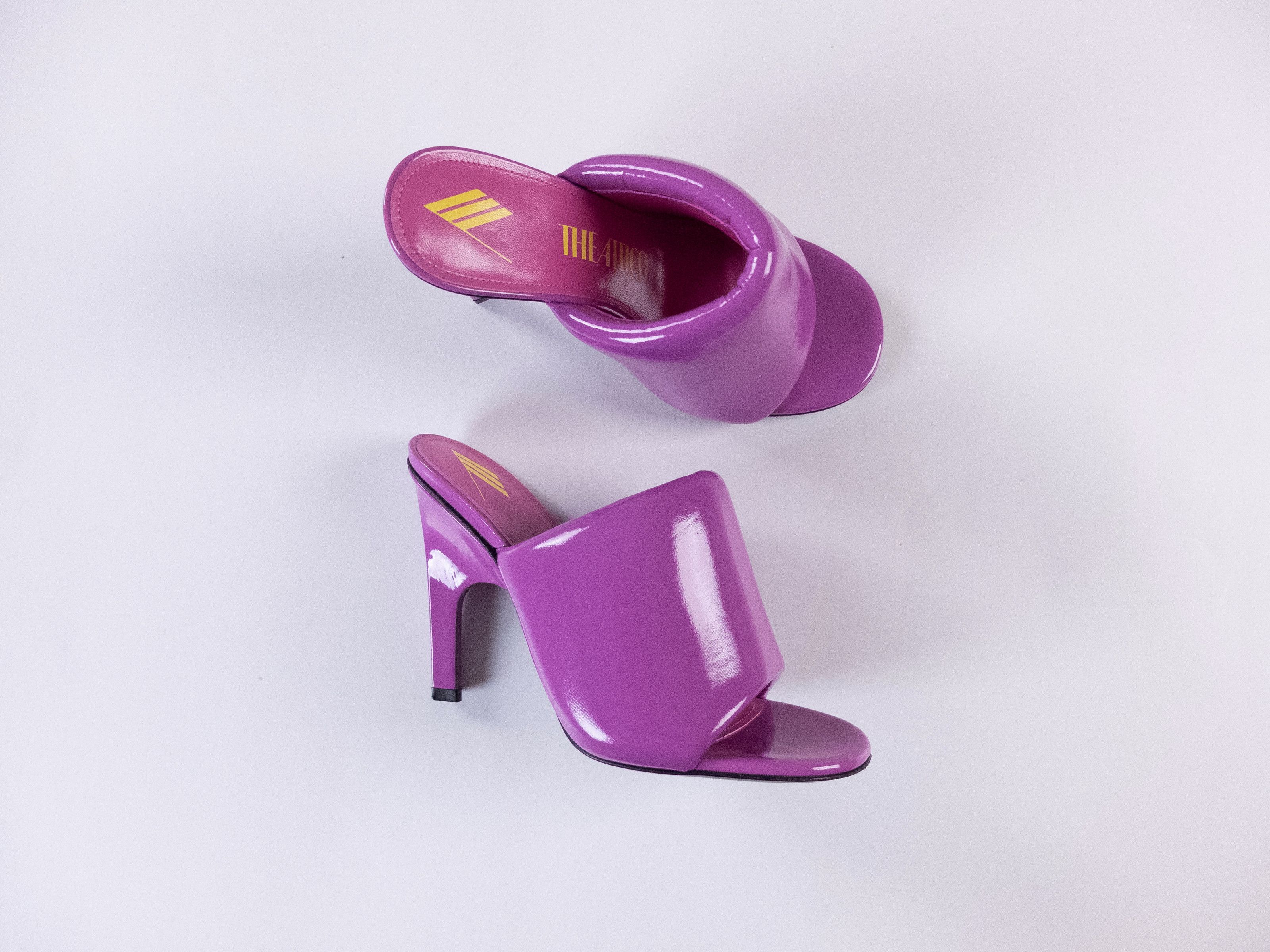 The Attico THE ATTICO Rem dusty pink eco varnish mules sandals 6 36 Size US 6 / IT 36 - 3 Thumbnail