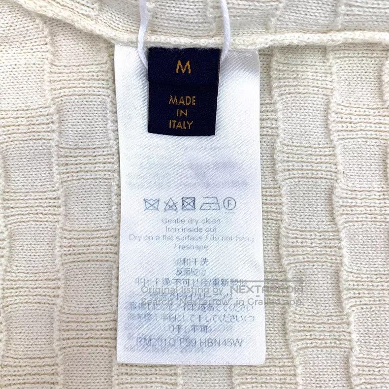 Louis Vuitton Louis Vuitton Cotton crewneck long-sleeve sweater in beige Size US M / EU 48-50 / 2 - 7 Thumbnail