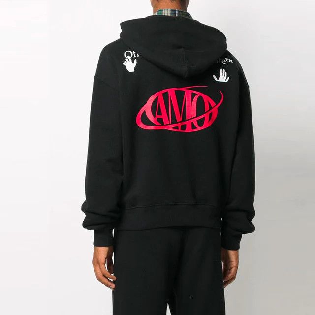 Off-White x AMO Black No Shop Logo Oversized Hoodie Size US XXS / EU 40 - 3 Thumbnail