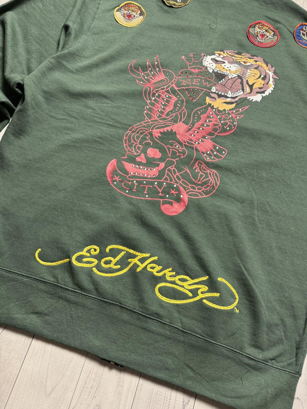 Ed Hardy by Christian Audigier zip hoodie big logo tiger 3XL