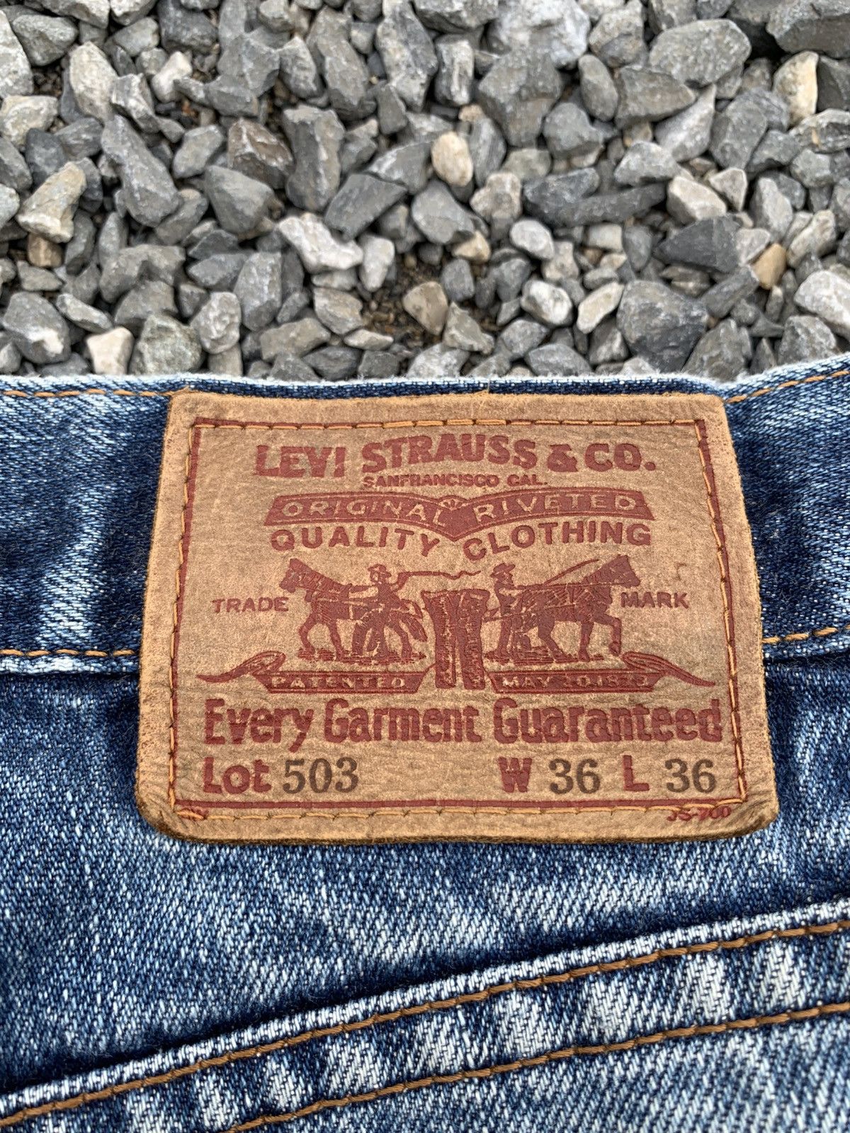 Kapital VINTAGE LEVI'S 503 SELVEDGE FADED LOOSE DSITRESSED DENIM Size US 36 / EU 52 - 10 Thumbnail
