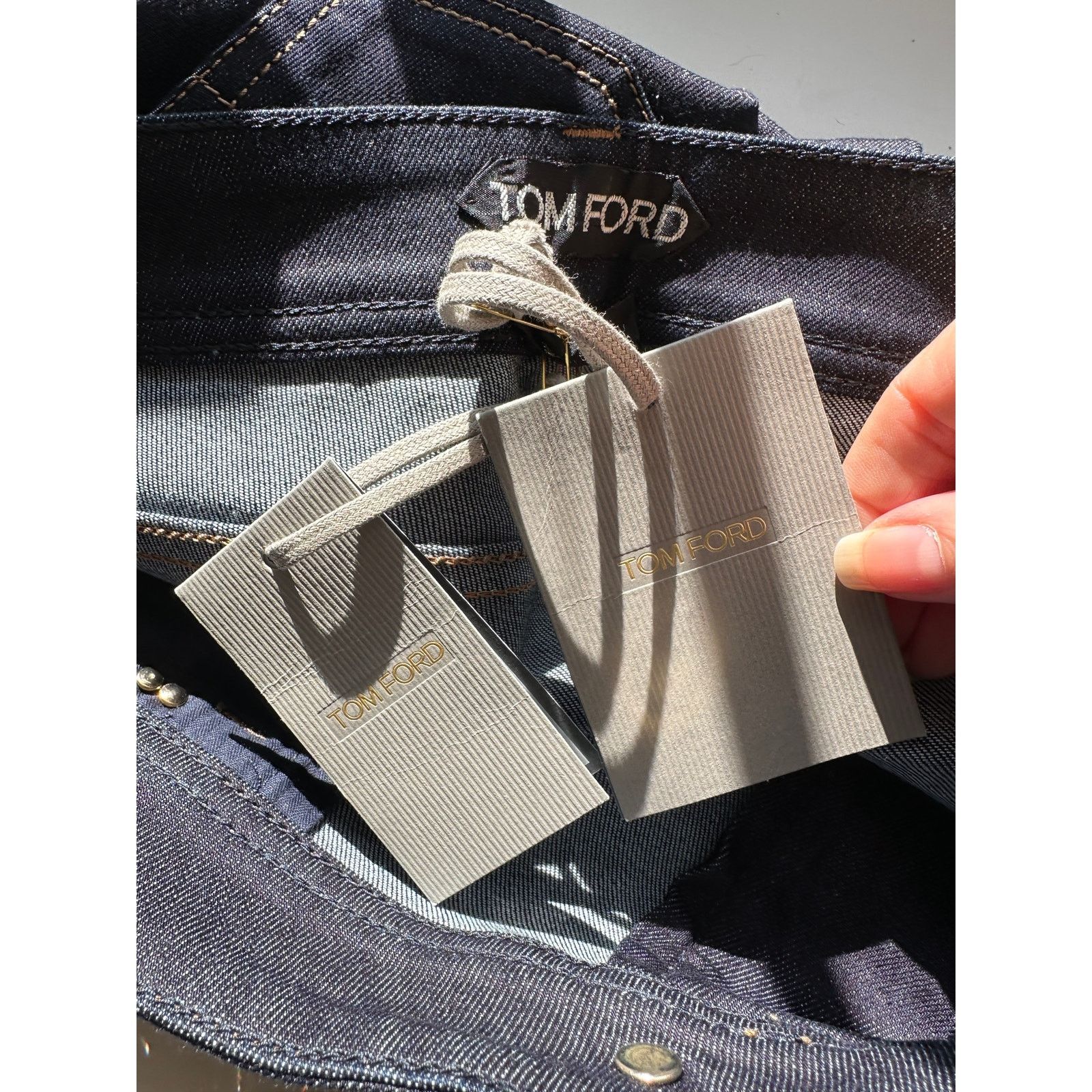 NWT Tom Ford Indigo Skinny Jeans 29 Low Rise Gold Zip Ankles