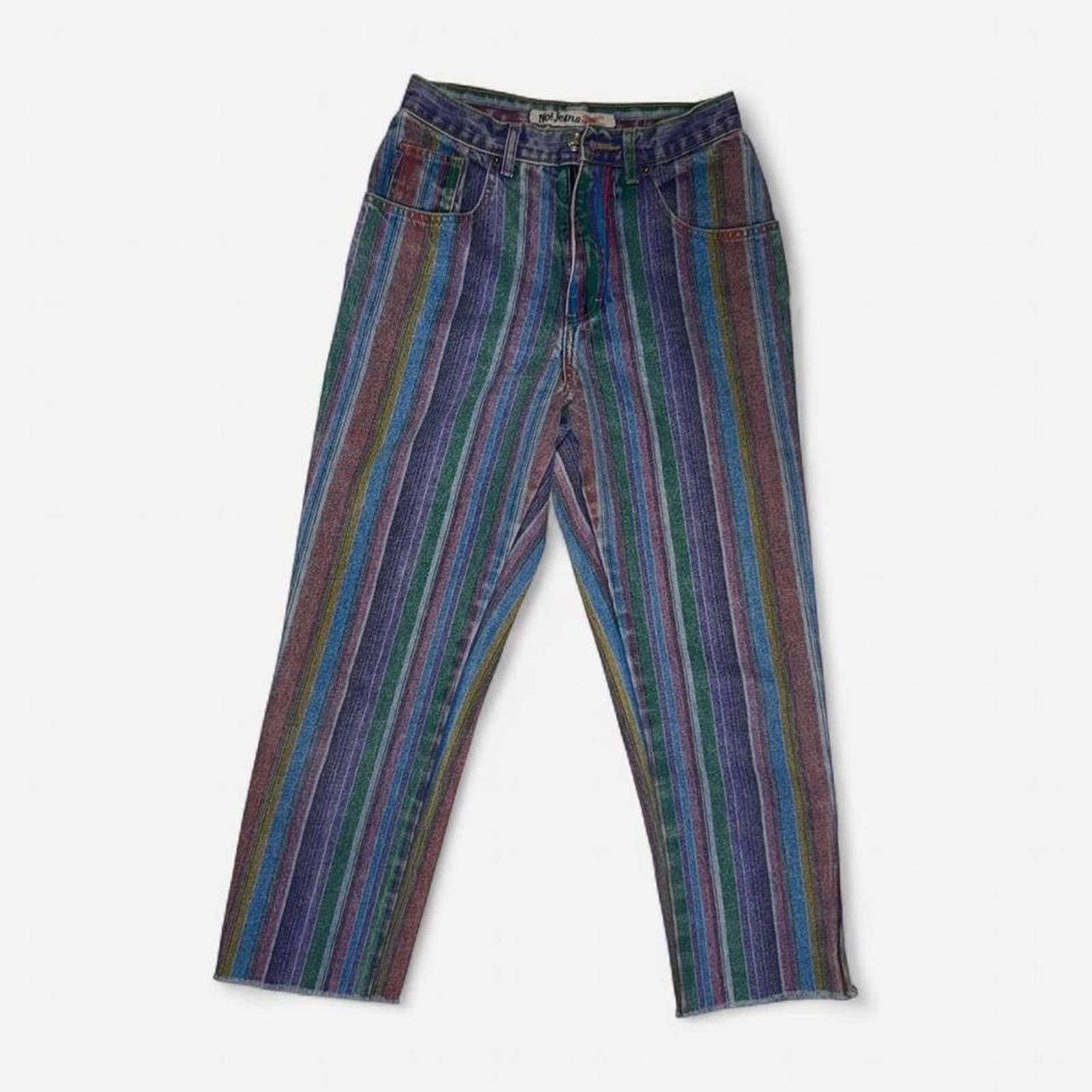Other Vintage no jeans multicoloured striped Size 27" / US 4 / IT 40 - 1 Thumbnail