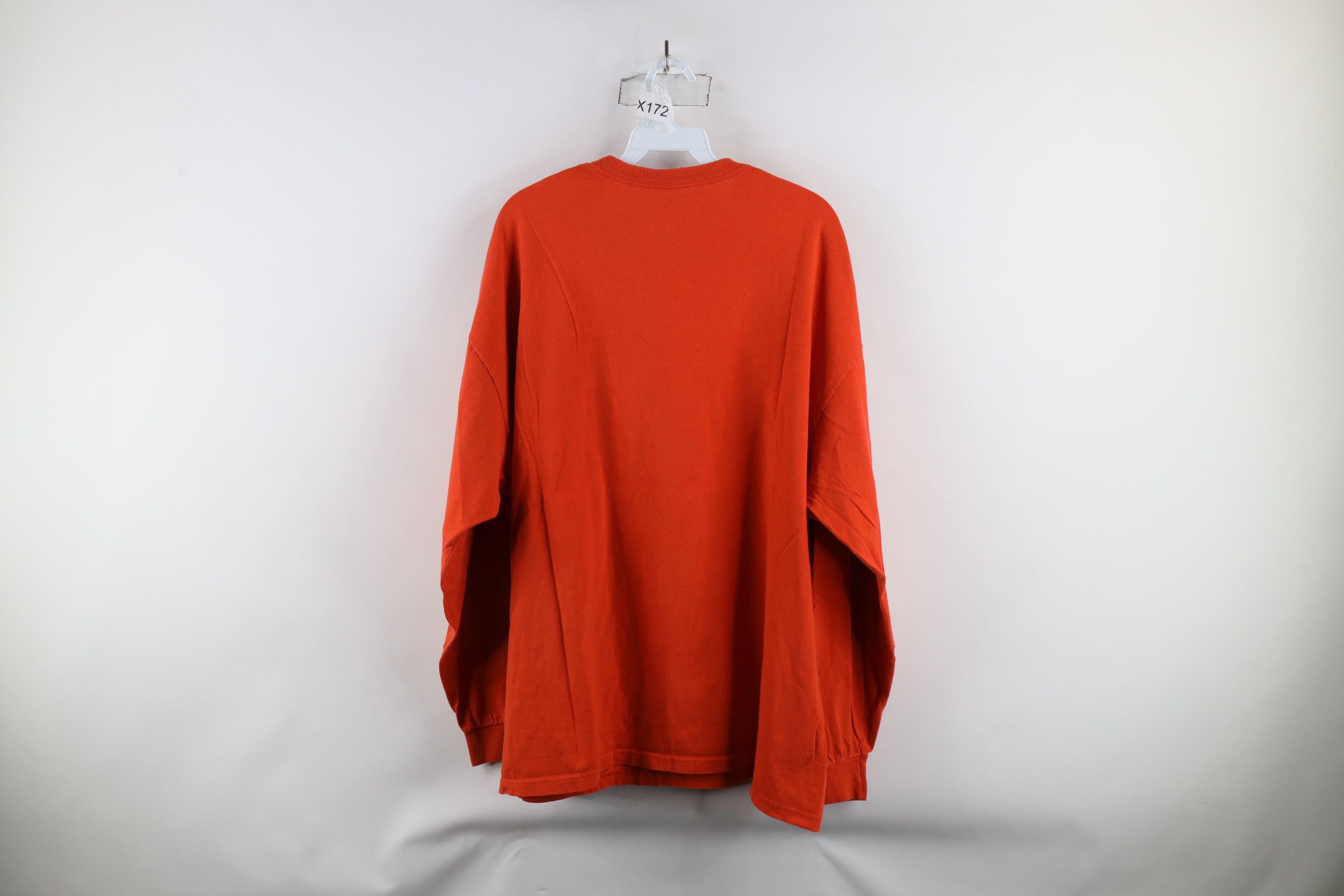 Nike × Vintage Vintage Nike Scott Mini Swoosh Long Sleeve T-Shirt Orange Size US XXL / EU 58 / 5 - 10 Thumbnail