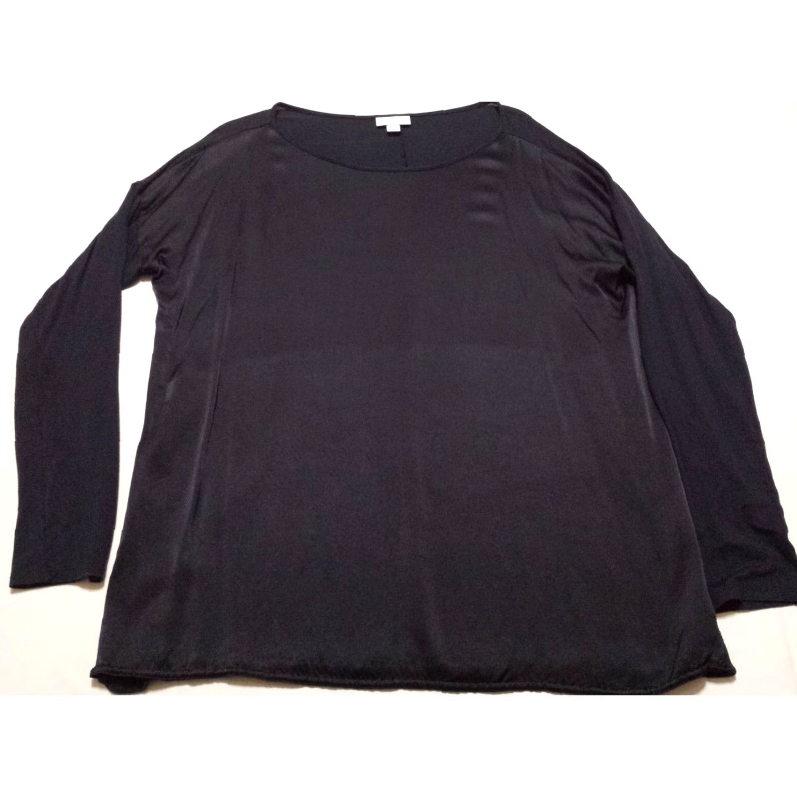 J. Jill J. Jill Womens Blue Long Sleeve Boat Neck Top Pullover Rayon Shirt Medium Size M / US 6-8 / IT 42-44 - 3 Thumbnail