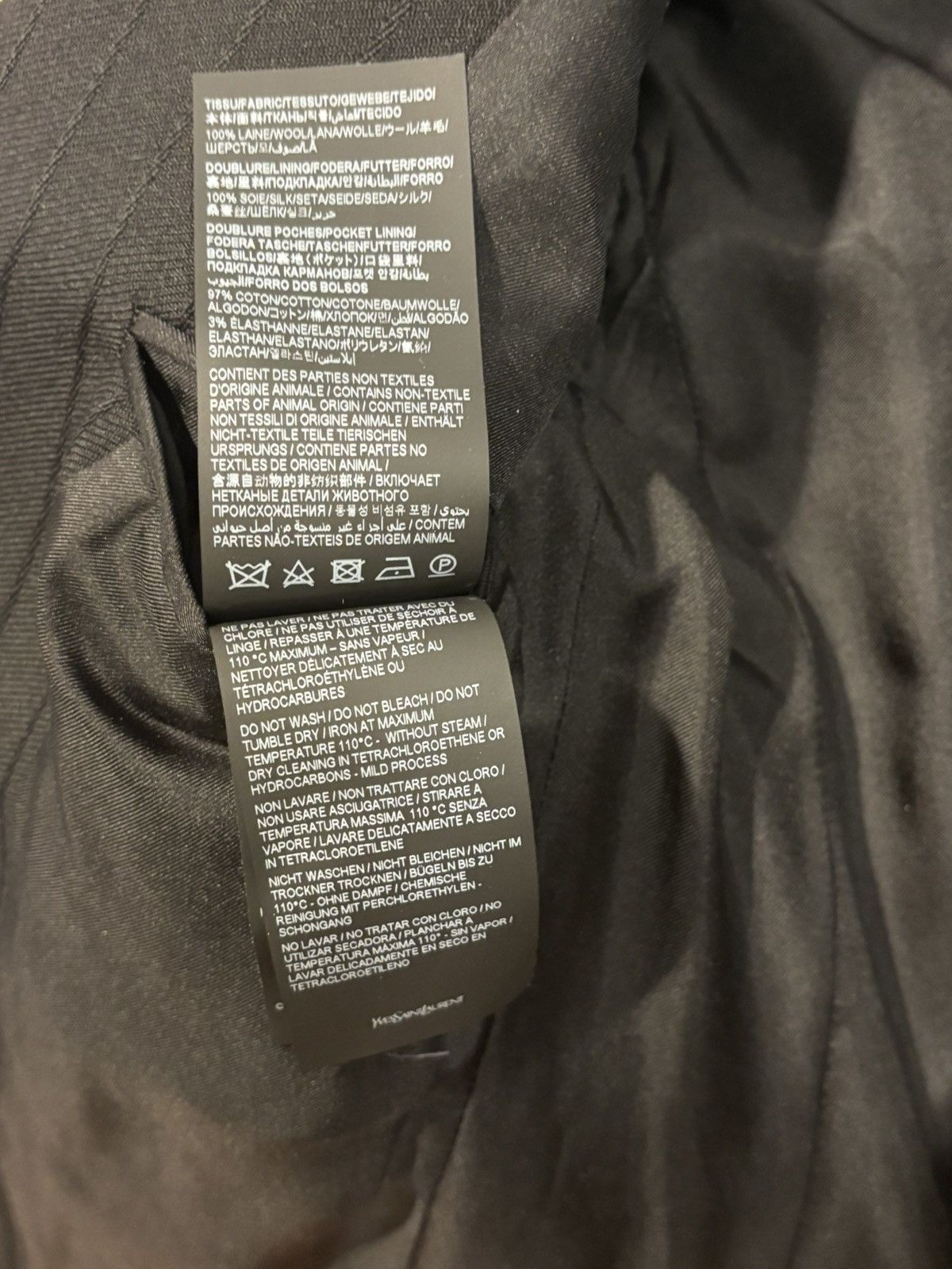 Saint Laurent Paris Saint Laurent Wool Blazer Black 2023 RRP $3,200 Size 34R - 4 Thumbnail