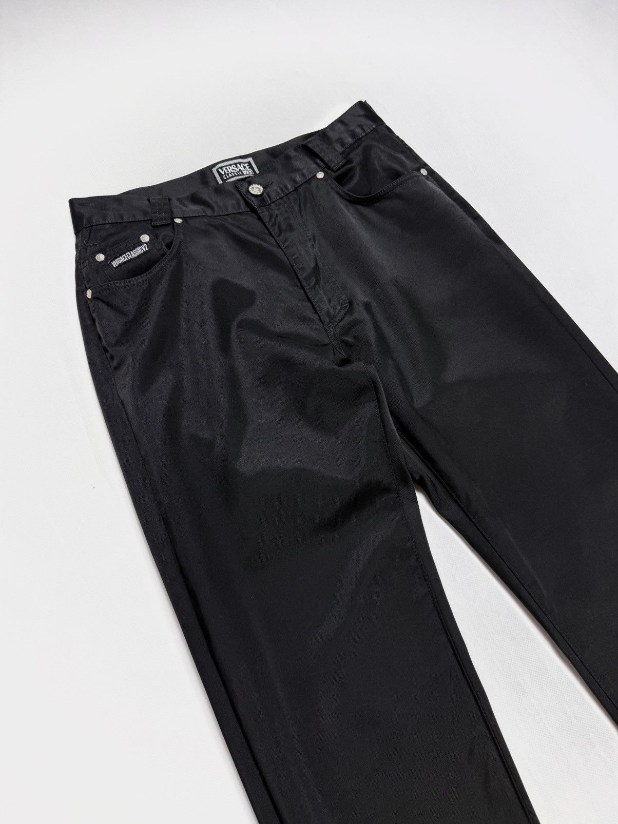 Versace Versace V2 Classic Cotton Nylon Blend Straight Pants Size US 30 / EU 46 - 7 Thumbnail
