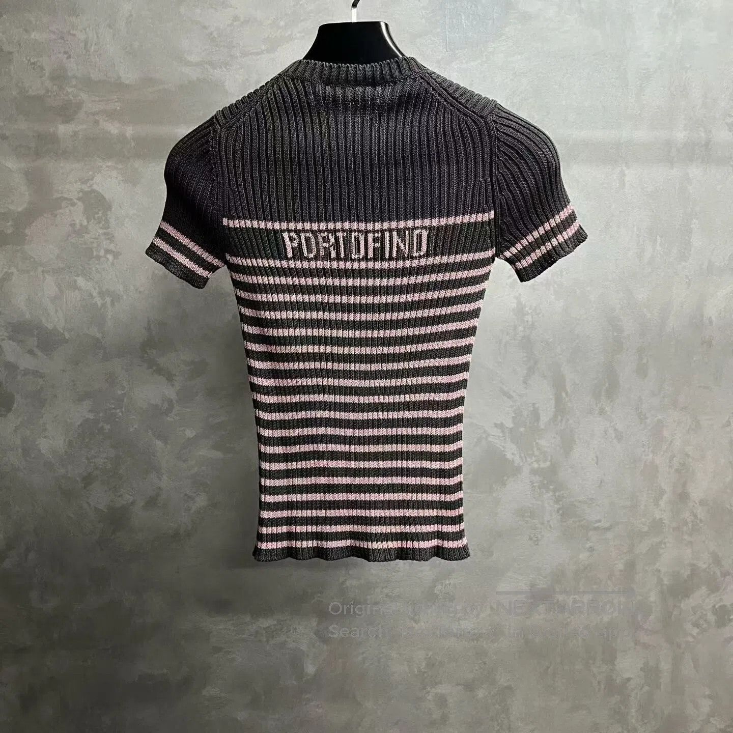 Dior Dior Color contrast striped pullover short-sleeved knit sw Size XS / US 0-2 / IT 36-38 - 5 Thumbnail