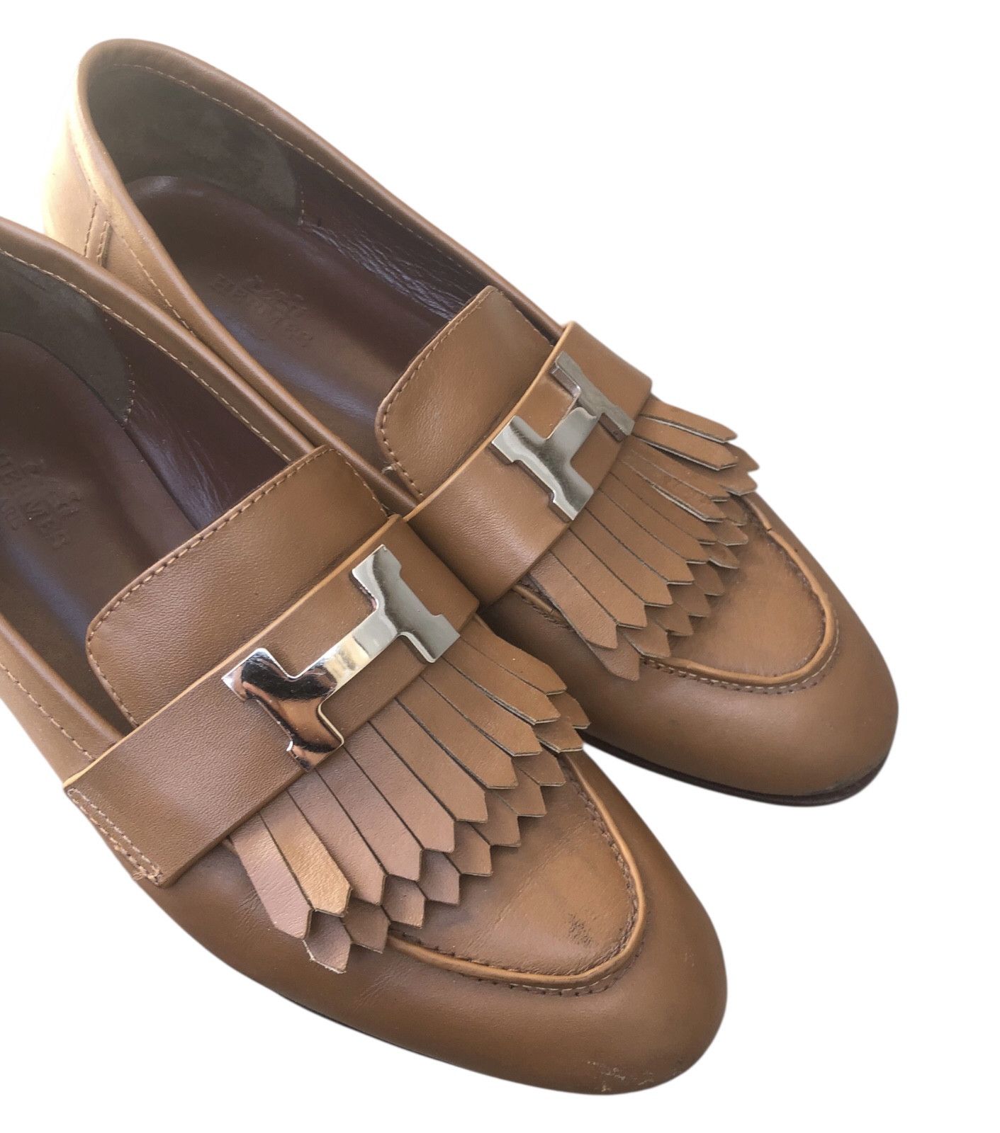 Hermes 🔥HERMES Goatskin Womens Royal Loafers 36 Naturel Size US 6 / IT 36 - 10 Thumbnail
