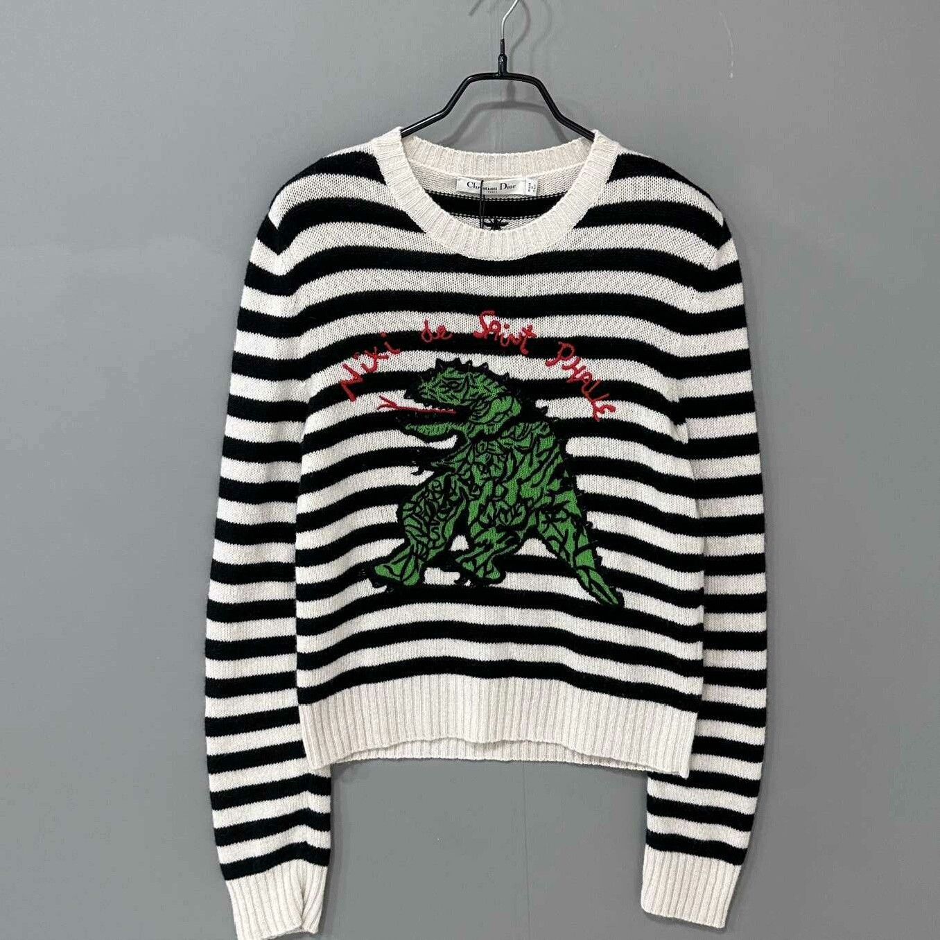 Dior Dior Embroidered Striped Sweater M Women Size M / US 6-8 / IT 42-44 - 1 Thumbnail