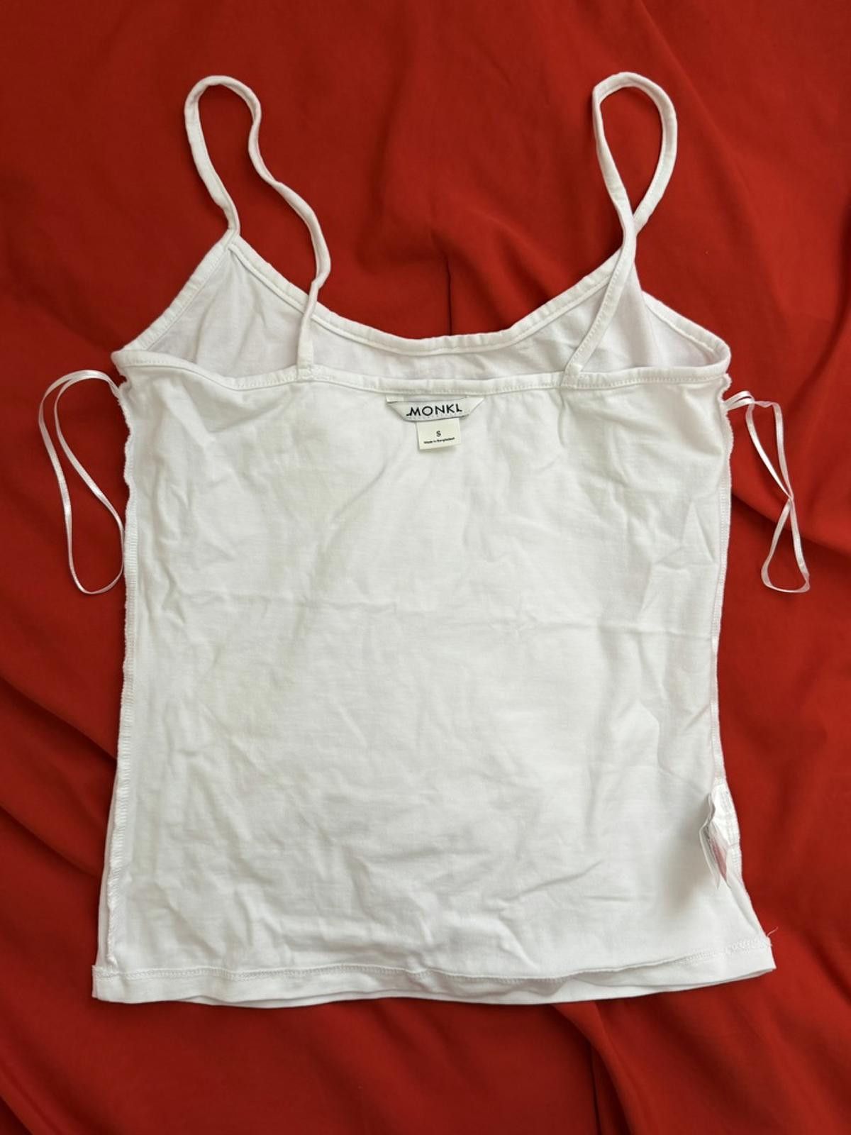 Other MONKI Spaghetti Strap Tank Top in White (SMALL) Size S / US 4 / IT 40 - 2 Thumbnail