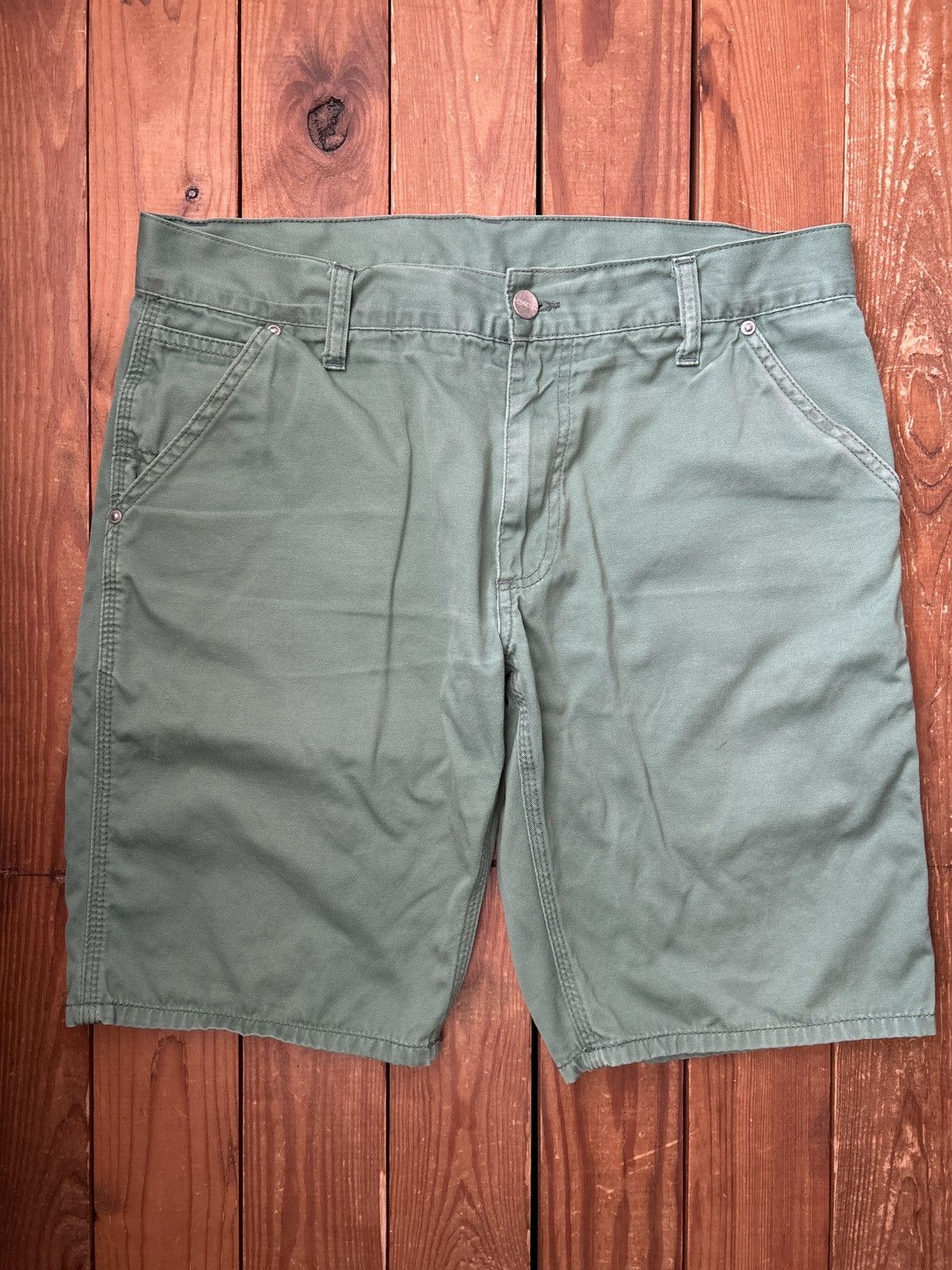 Carhartt Carhartt WIP Lincoln Simple Green Shorts Size US 32 / EU 48 - 2 Thumbnail