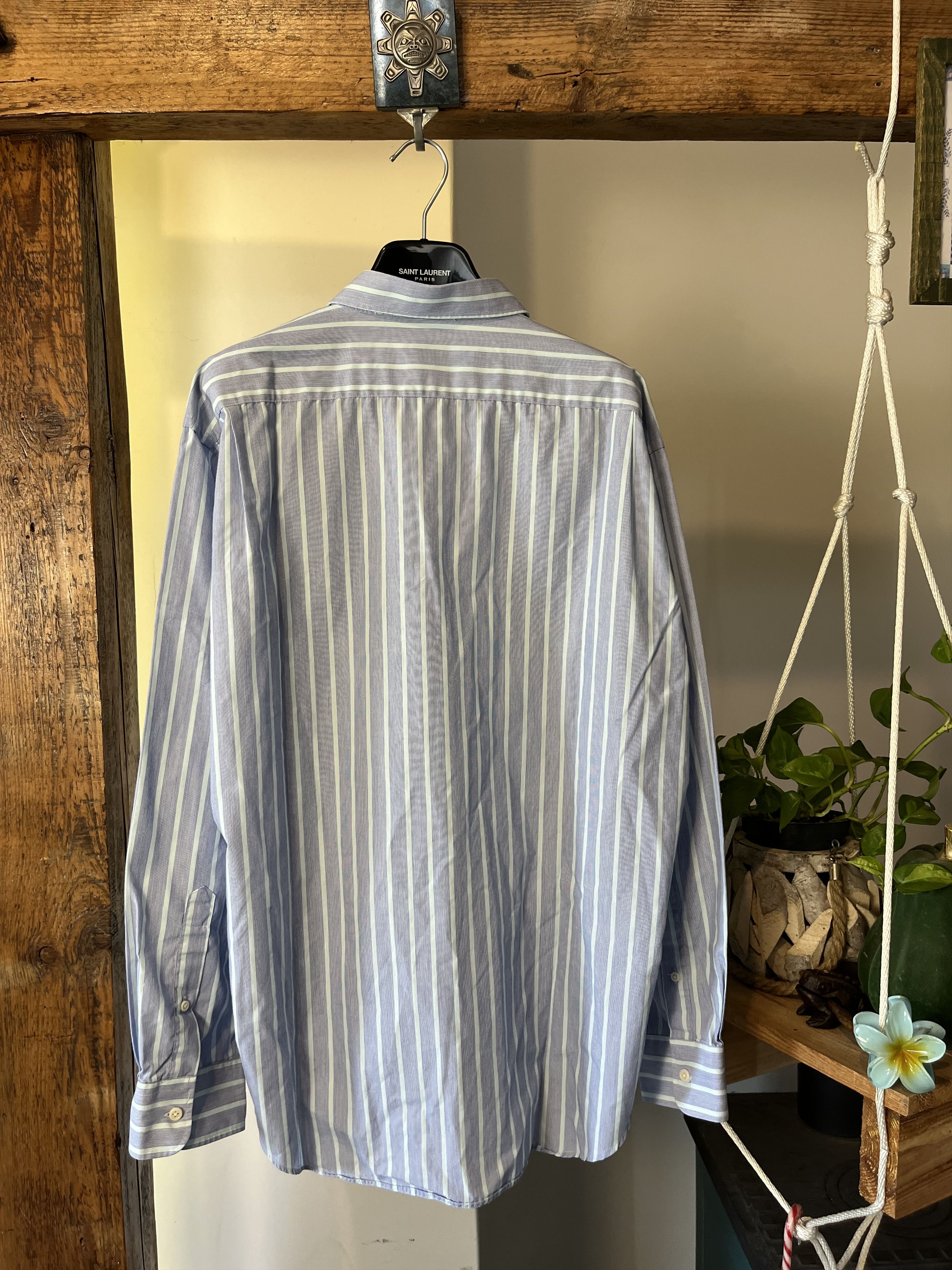 Vintage × Yves Saint Laurent 80s Yves Saint Laurent YSL Pour Homme Vintage Shirt Size US XL / EU 56 / 4 - 2 Thumbnail