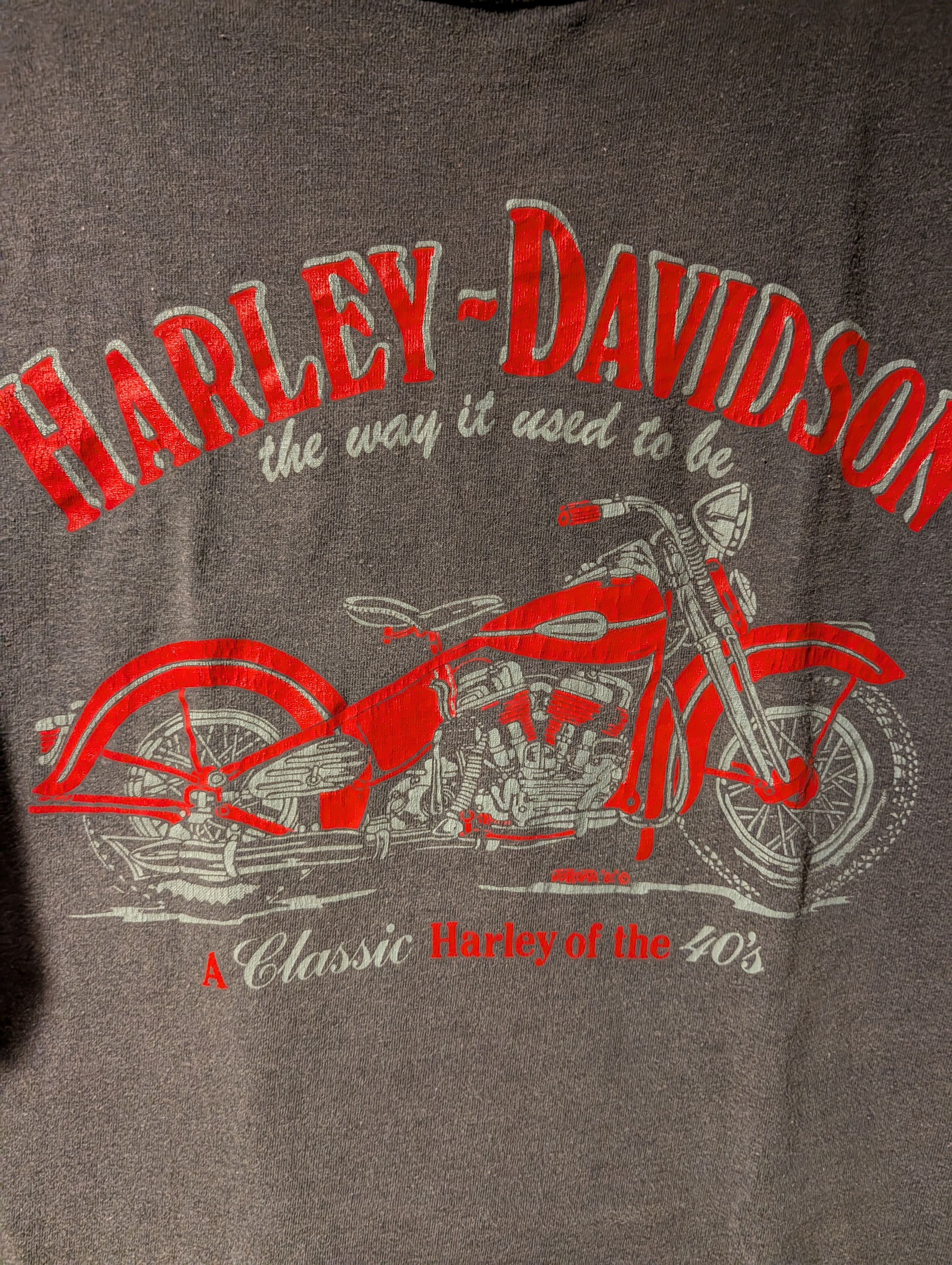 Harley Davidson Vintage 1981 80s Harley Davidson The Way it Used T-Shirt Size US M / EU 48-50 / 2 - 2 Thumbnail