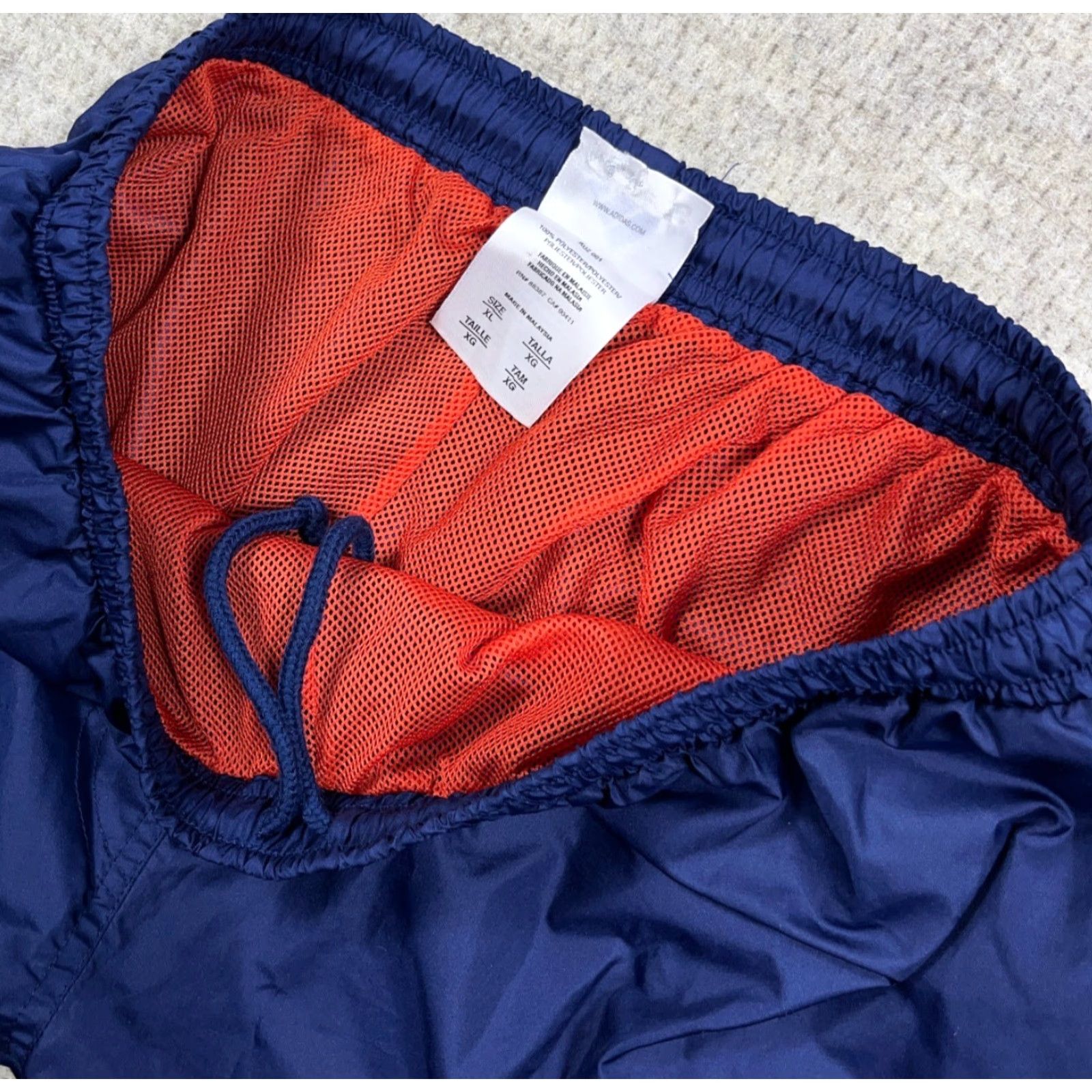 Adidas VINTAGE adidas Pants Men XL Blue Orange Windbreaker Joggers Track Baggy Size US 36 / EU 52 - 3 Thumbnail