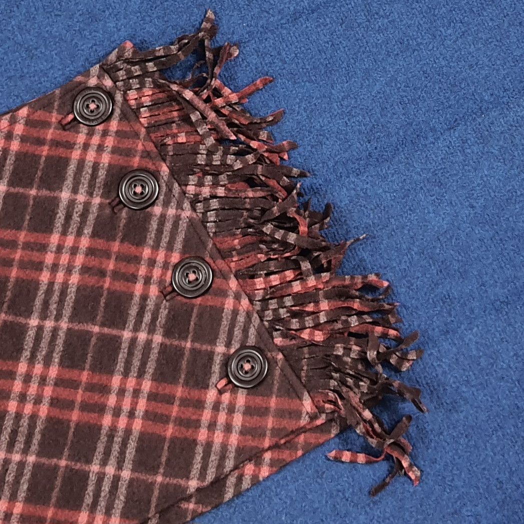 Burberry Vintage Burberry Blue Label Plaid Mini Skirt Fringe C297N28 Size 28" / US 6 / IT 42 - 2 Thumbnail
