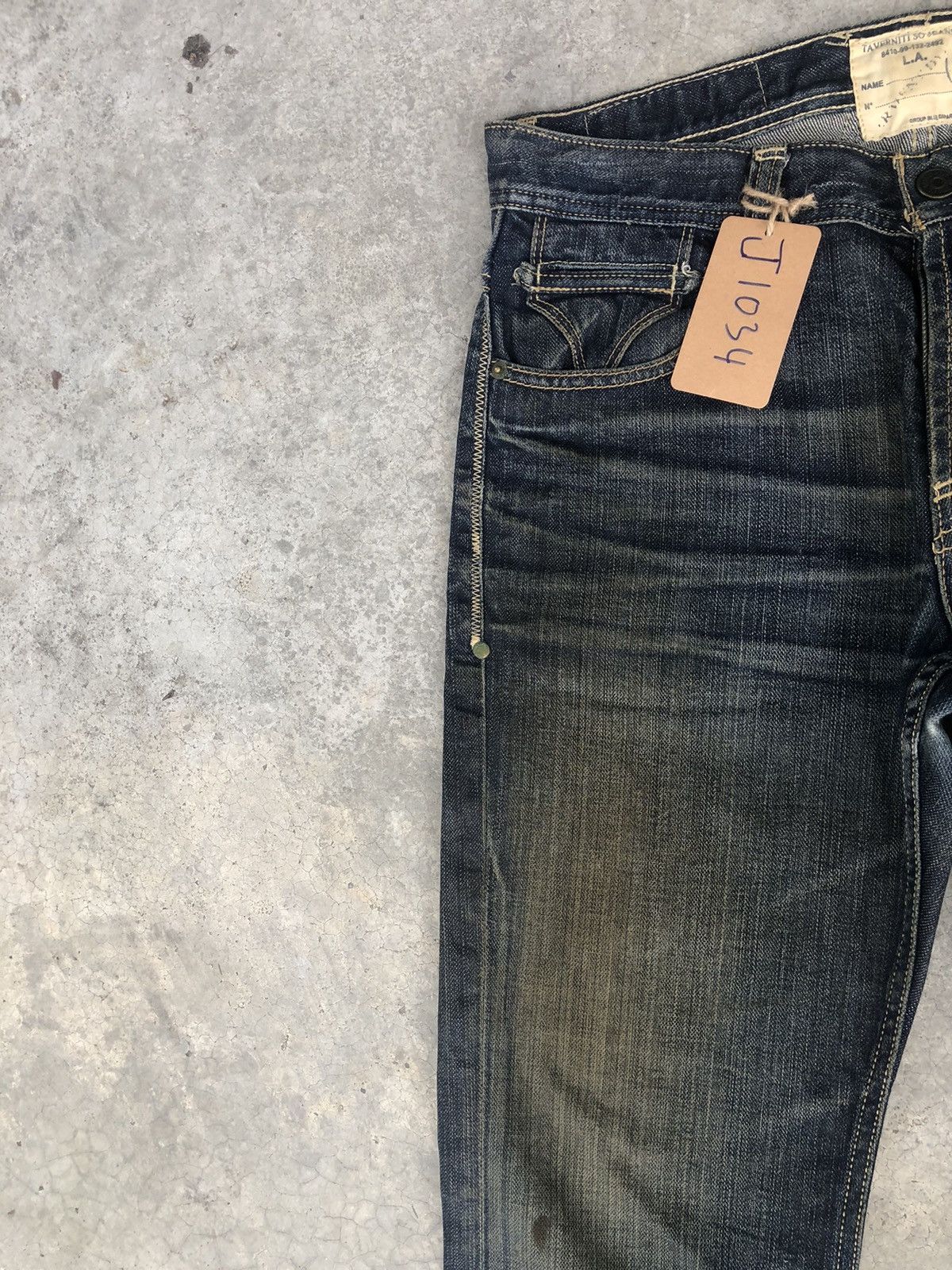 If Six Was Nine Taverniti Flared Jeans Mudwash Distressed Jeans Size US 33 - 4 Thumbnail