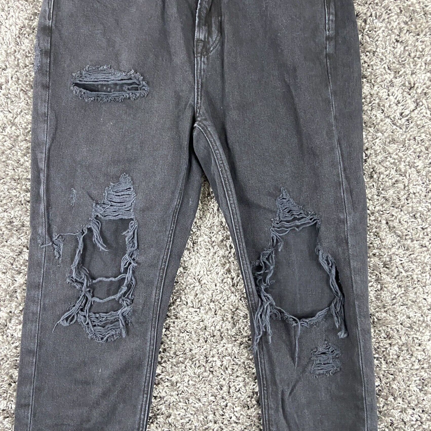 American Eagle Outfitters American Eagle Jeans Women’s 2 Short Black 90s Slim Boyfriend Distressed Womens Size 26" / US 2 / IT 38 - 3 Thumbnail