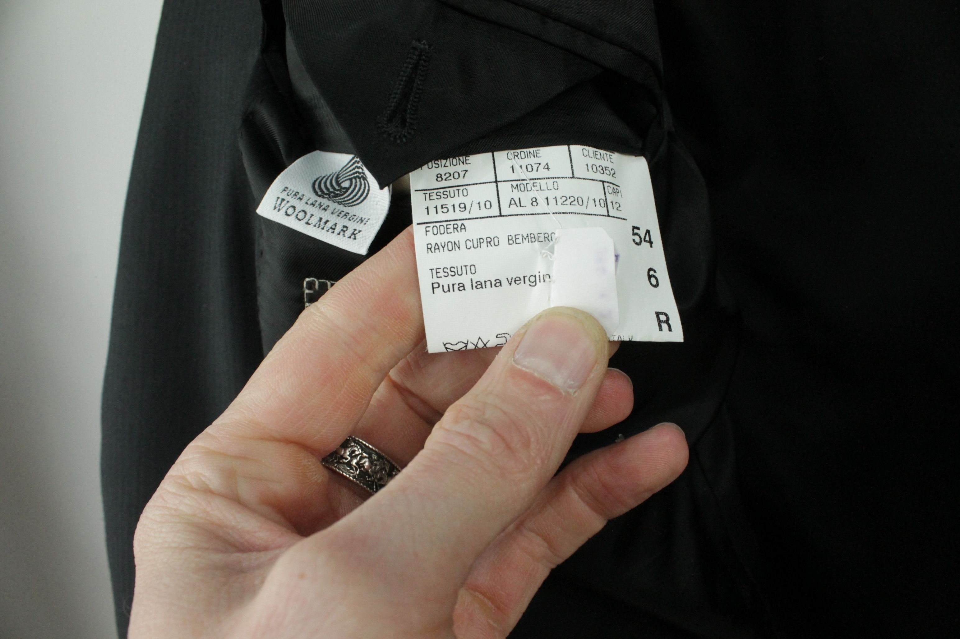 Canali Canali Black Wool Pinstripe Formal Blazer Jacket Men's Size 44R - 10 Thumbnail