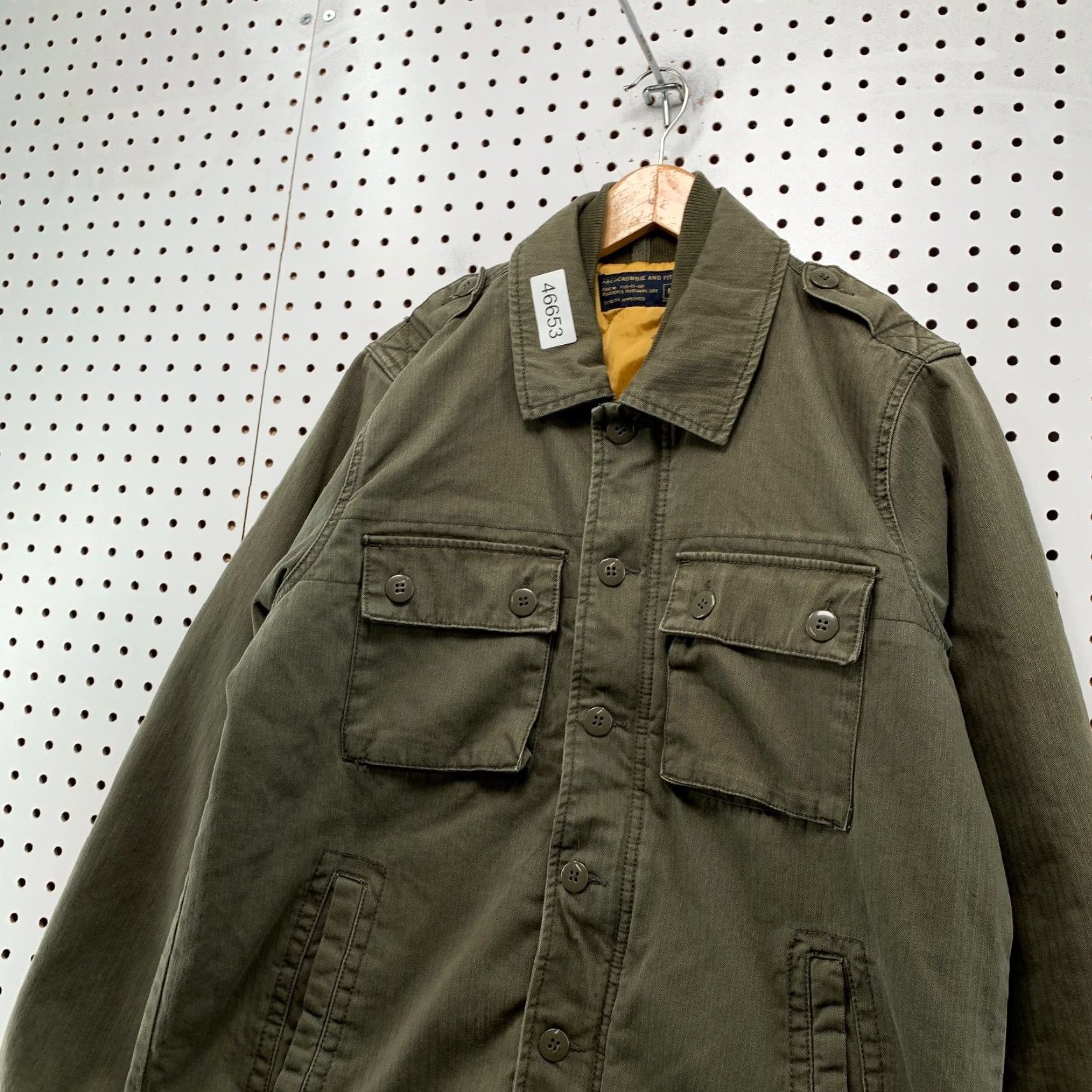 Abercrombie & Fitch VINTAGE Abercrombie & Fitch Military Jacket Mens M Green Lined Size US M / EU 48-50 / 2 - 6 Thumbnail