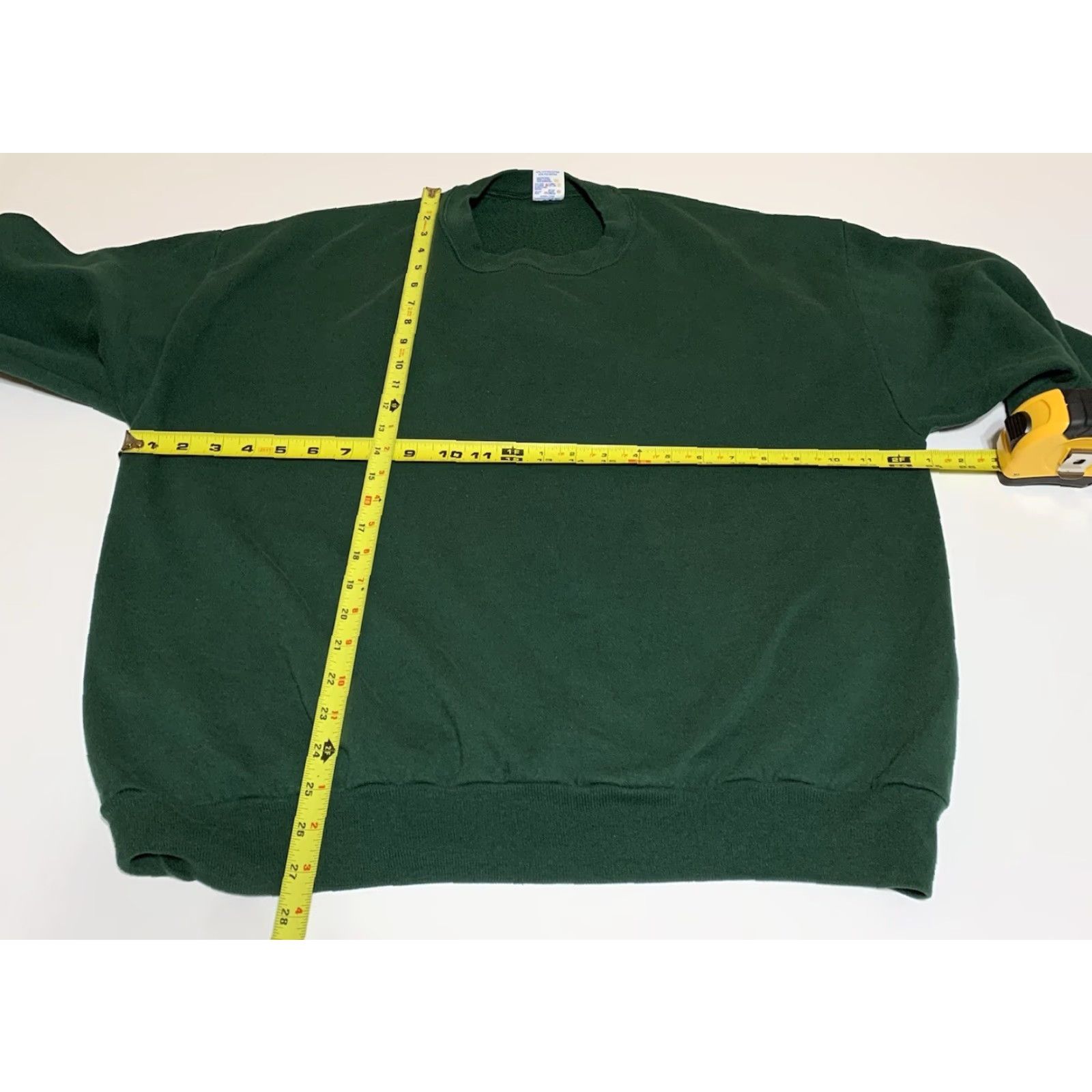 Jerzees VINTAGE Jerzees Sweatshirt Green 50/50 2XL Crew Neck Long Sleeve Men Plain 90s Shirt Size US XXL / EU 58 / 5 - 3 Thumbnail