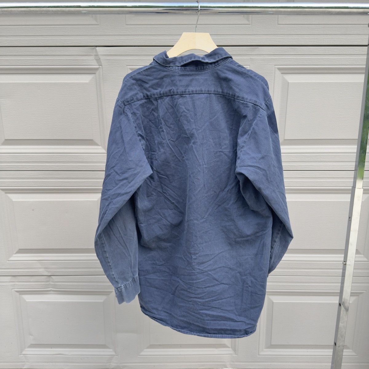 Vintage Sun Faded Thrashed Distressed Work Shirt ERD Grunge Chrome Size US L / EU 52-54 / 3 - 3 Thumbnail