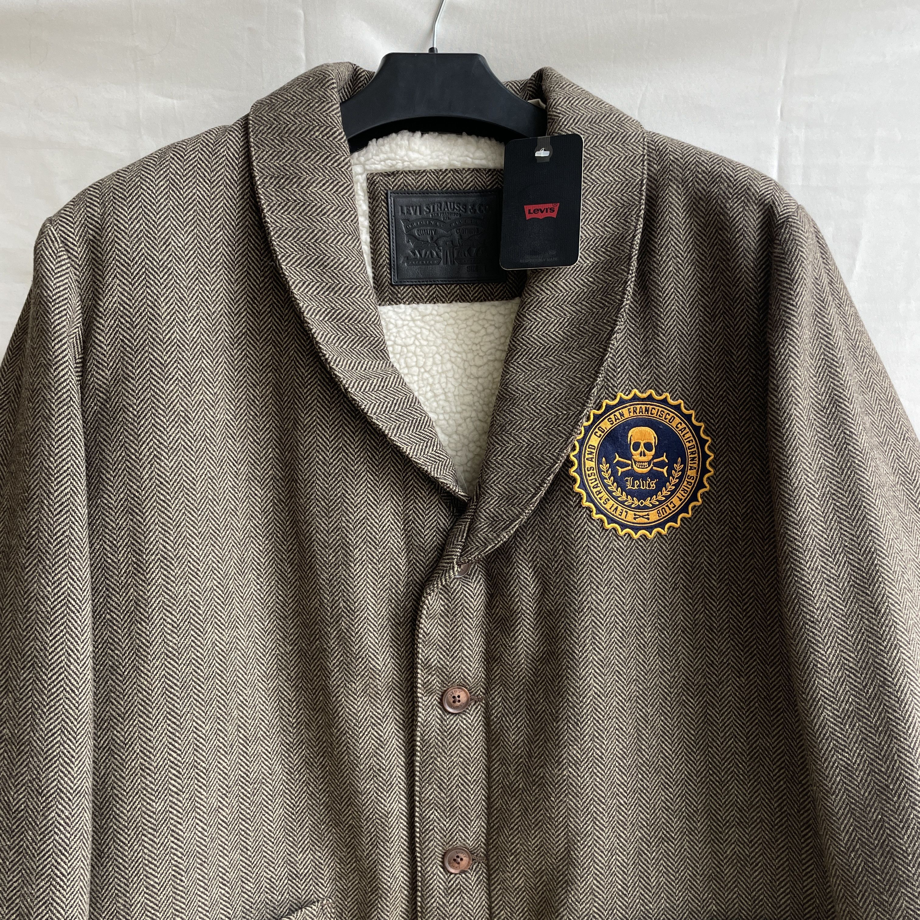 Levi's BNWT Levi's Jasper Club Herringbone Sherpa Lined Coat Size L Size US L / EU 52-54 / 3 - 4 Thumbnail