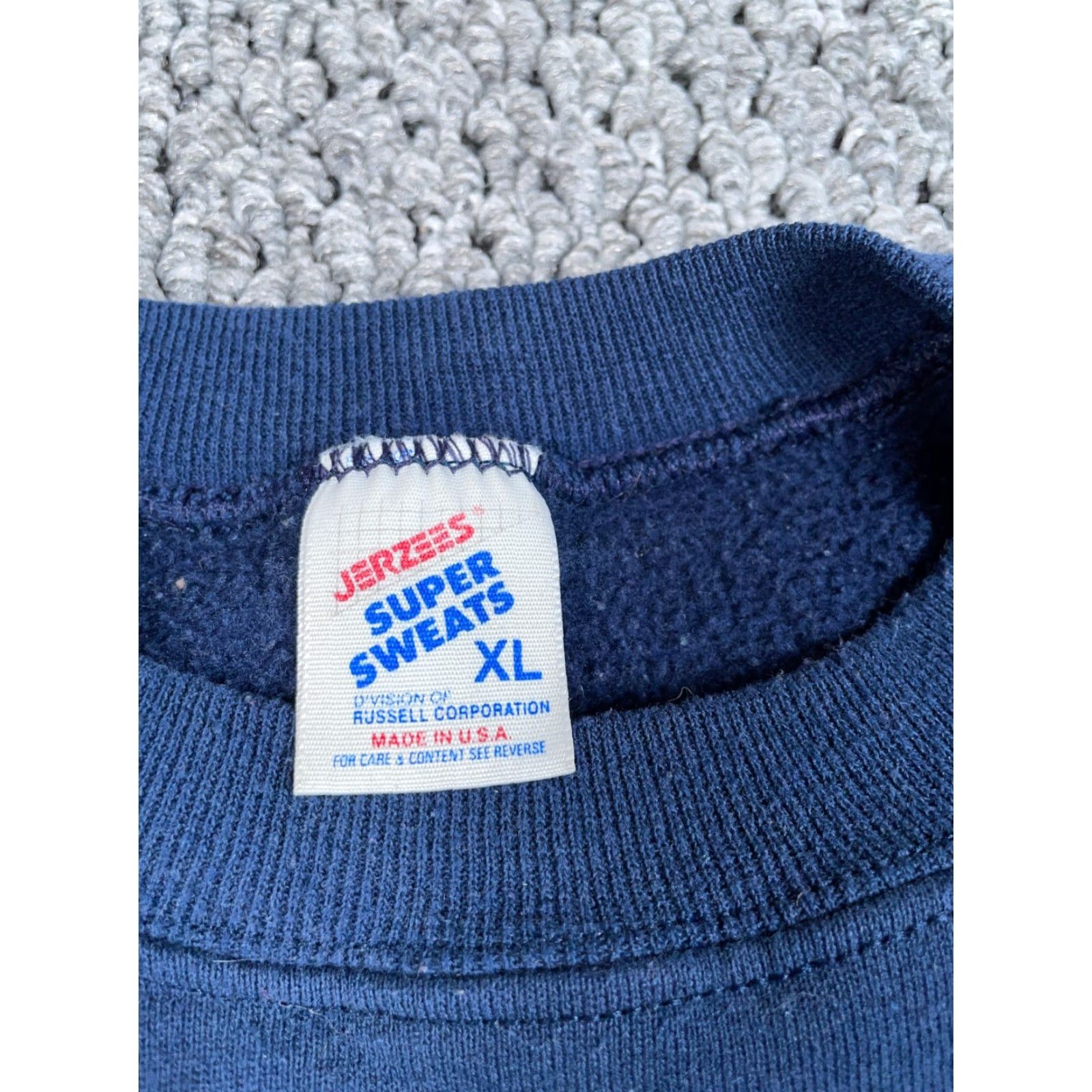 Jerzees VINTAGE Jerzees Sweatshirt North Branch Michigan Pentathlete Adult XL Blue 50/50 Graphic Print 90s City Sports Mens Size US XL / EU 56 / 4 - 3 Thumbnail