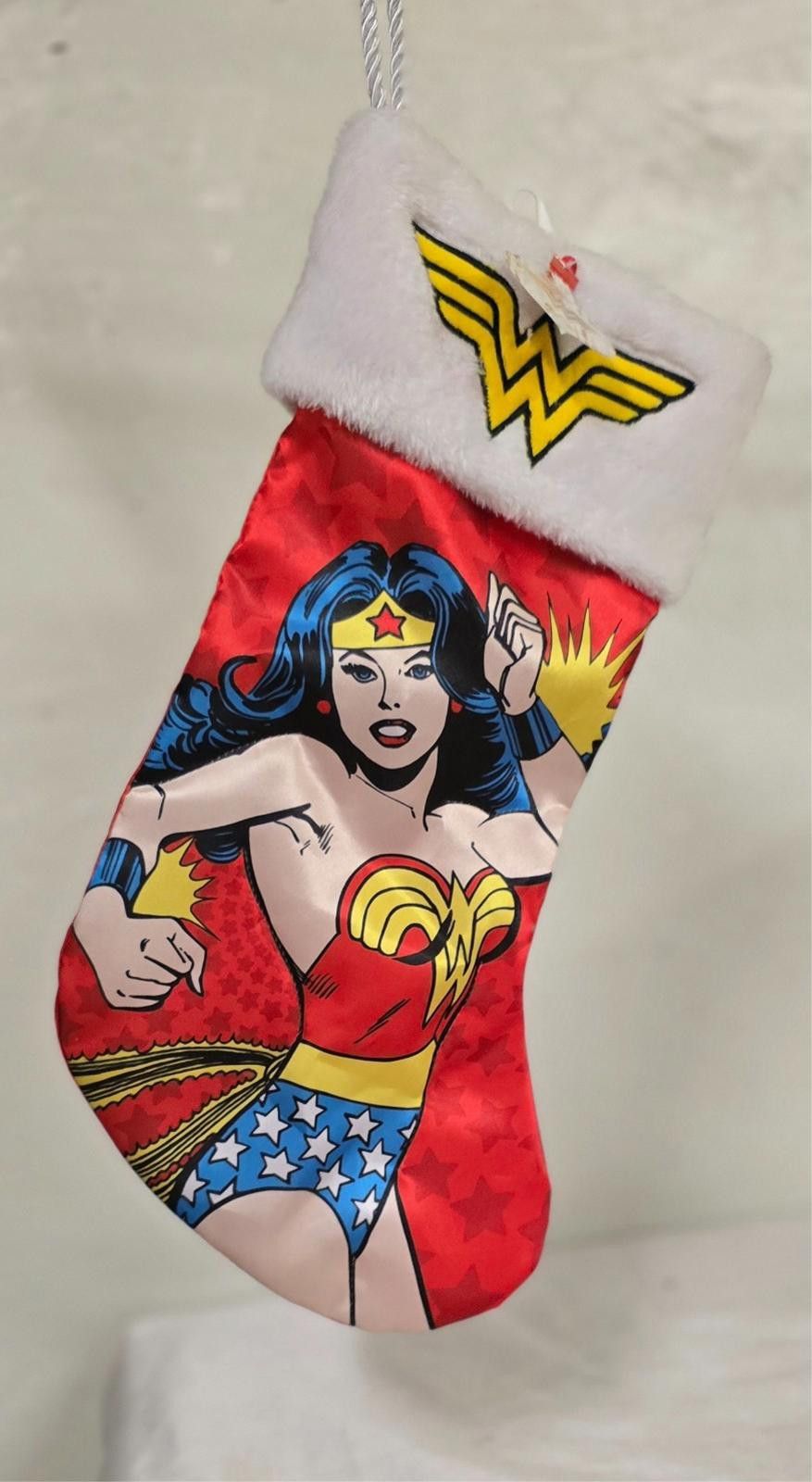Designer Kurt Adler~ WONDER WOMAN~19" Christmas Stocking, DC Comics Size ONE SIZE - 1 Thumbnail