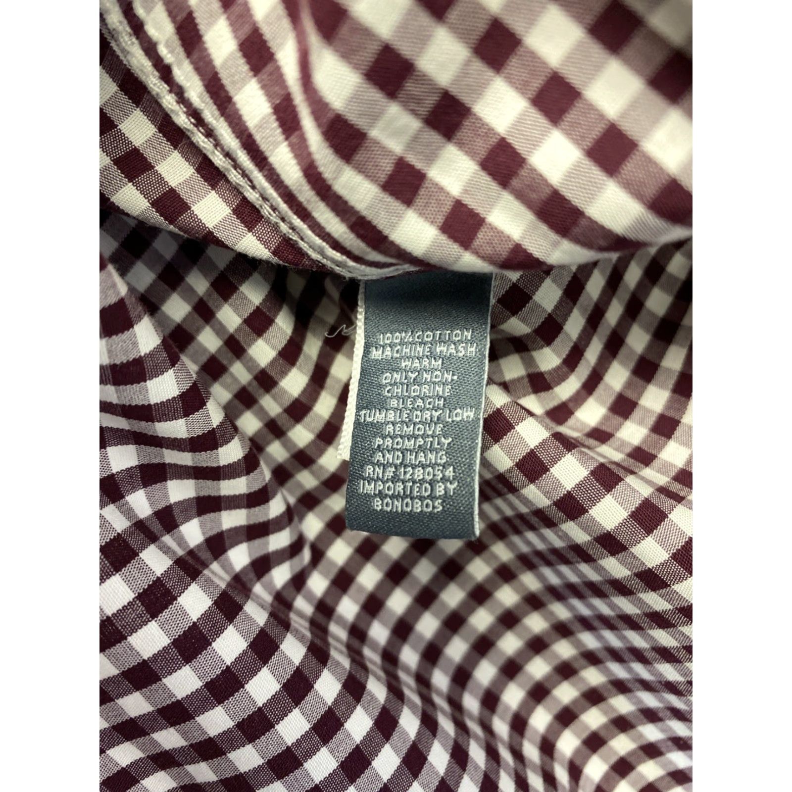 Bonobos Bonobos Shirt Button-Up Long Sleeve Red Slim Fit M Cotton Check Classic Preppy Mens Size US M / EU 48-50 / 2 - 7 Thumbnail