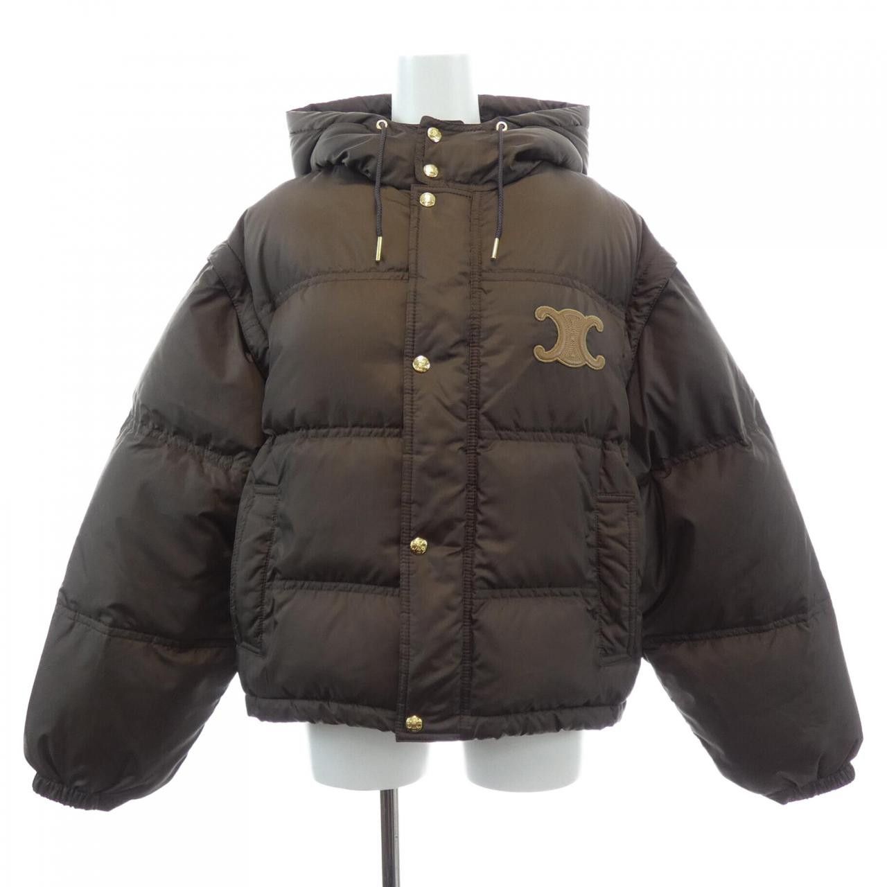 Celine Celine Celine Triomphe Down Jacket Textile Outerwear 2W661901V DUTY FREE for USA Size ONE SIZE - 1 Thumbnail