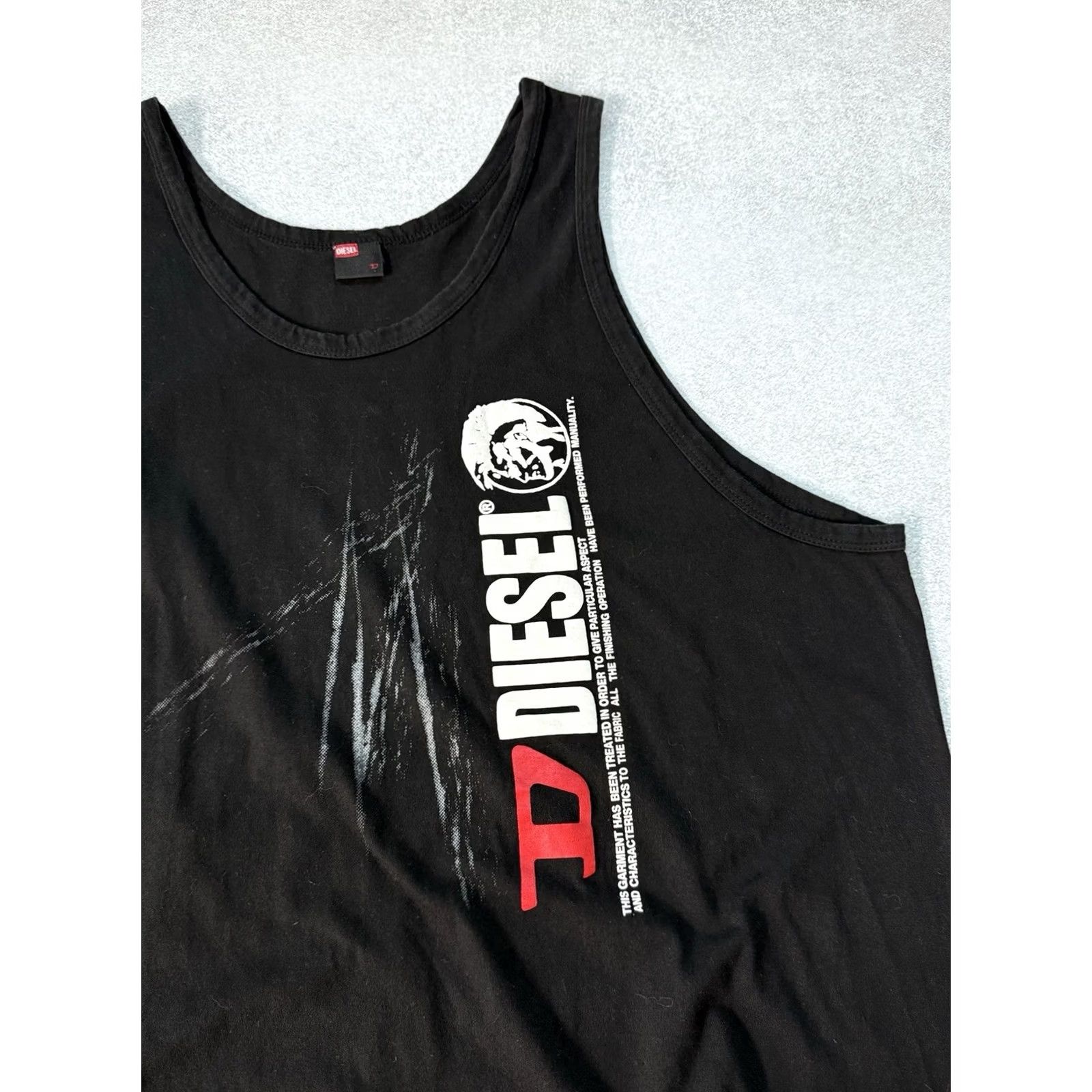 Diesel VINTAGE Diesel Sleeveless T-Shirt Big Logo Black XXL Size US XXL / EU 58 / 5 - 4 Thumbnail
