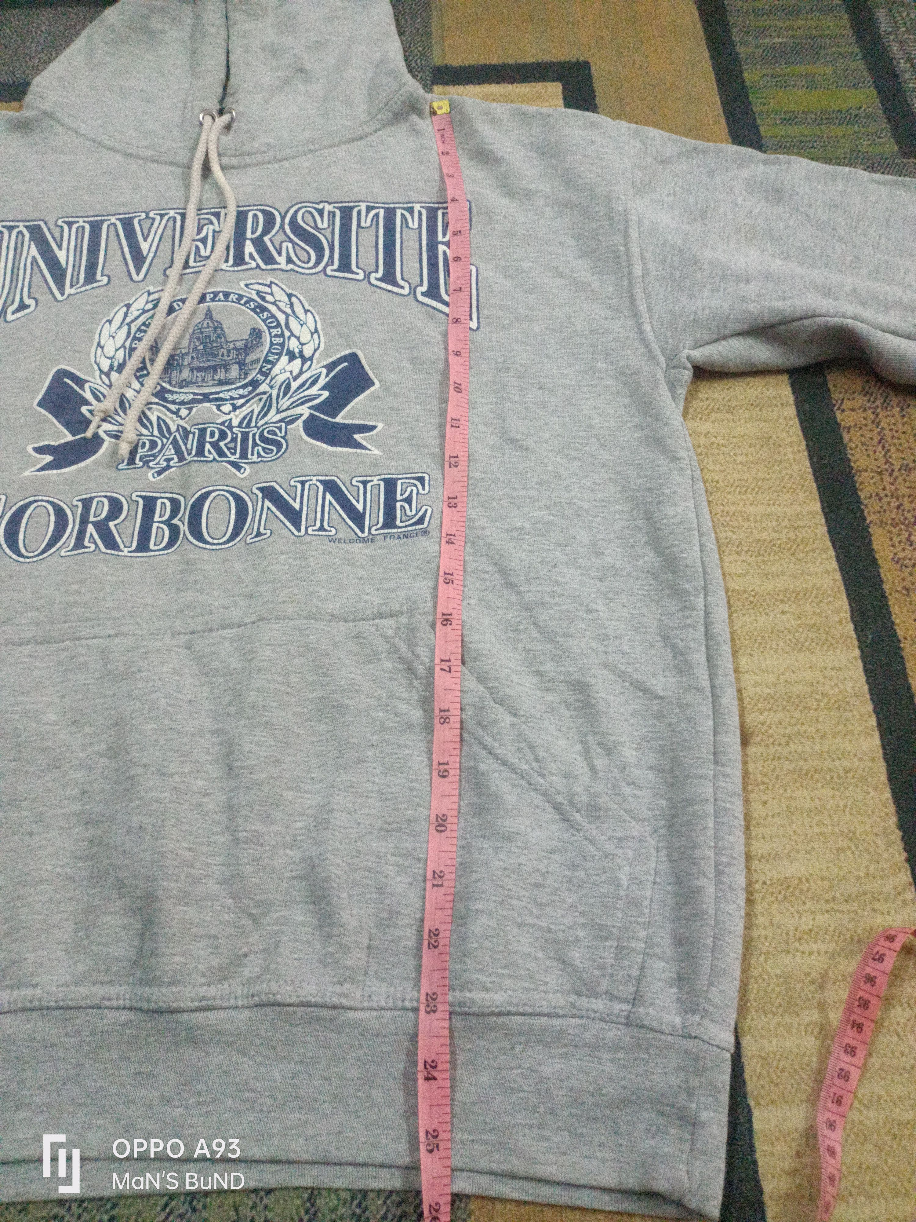 Vintage Universite of Paris Sorbonne France Gray Hoodie Sweatshirt Size US S / EU 44-46 / 1 - 15 Thumbnail