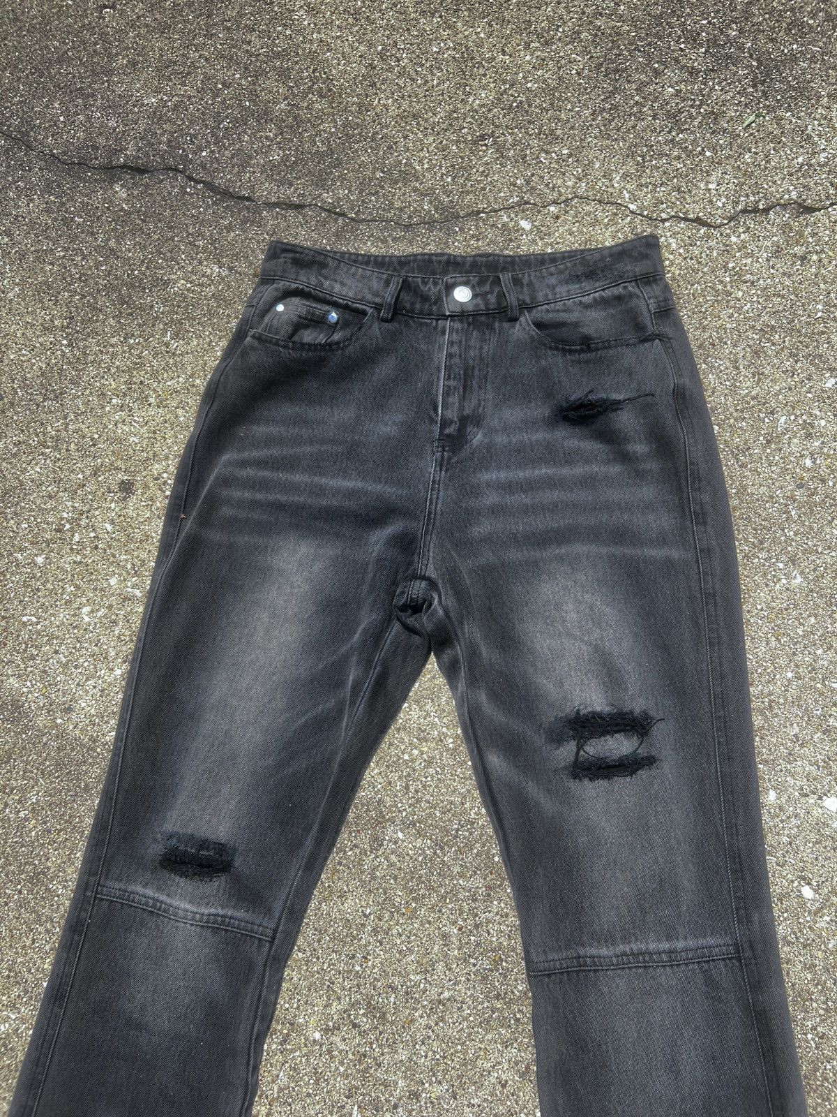 Other Rare black Ash Denim Black Faded slim Boot cut rare Size US 34 / EU 50 - 9 Thumbnail