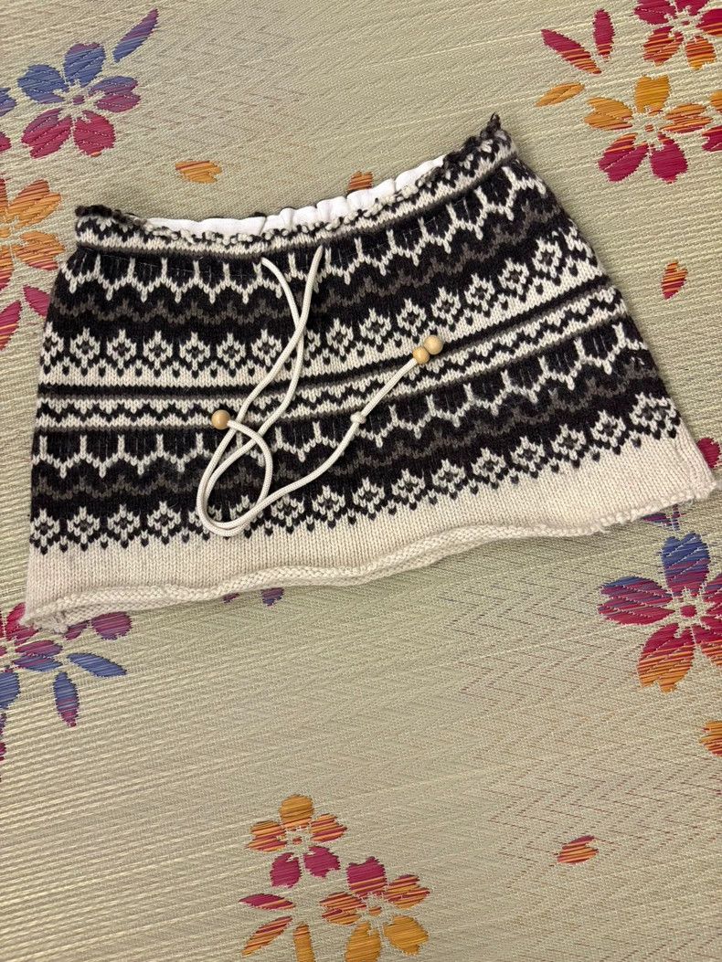Junya Watanabe Junya Watanabe Vintage Knit Mini Skirt Size 38" / US 16 / IT 52 - 1 Thumbnail