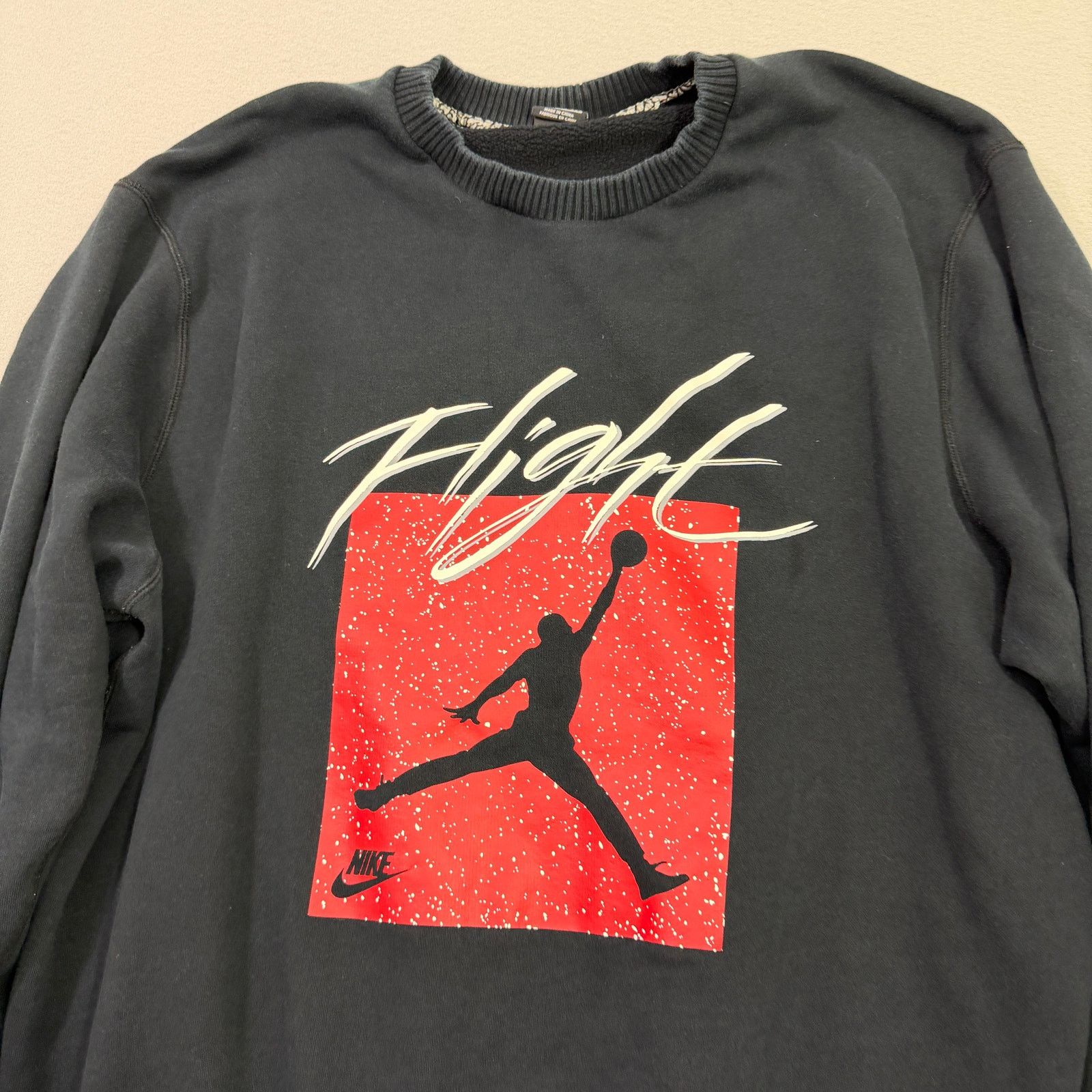 Jordan Brand Nike Air Jordan Flight Logo Sweatshirt Men's 3XL Speckle Size US XXL / EU 58 / 5 - 2 Thumbnail