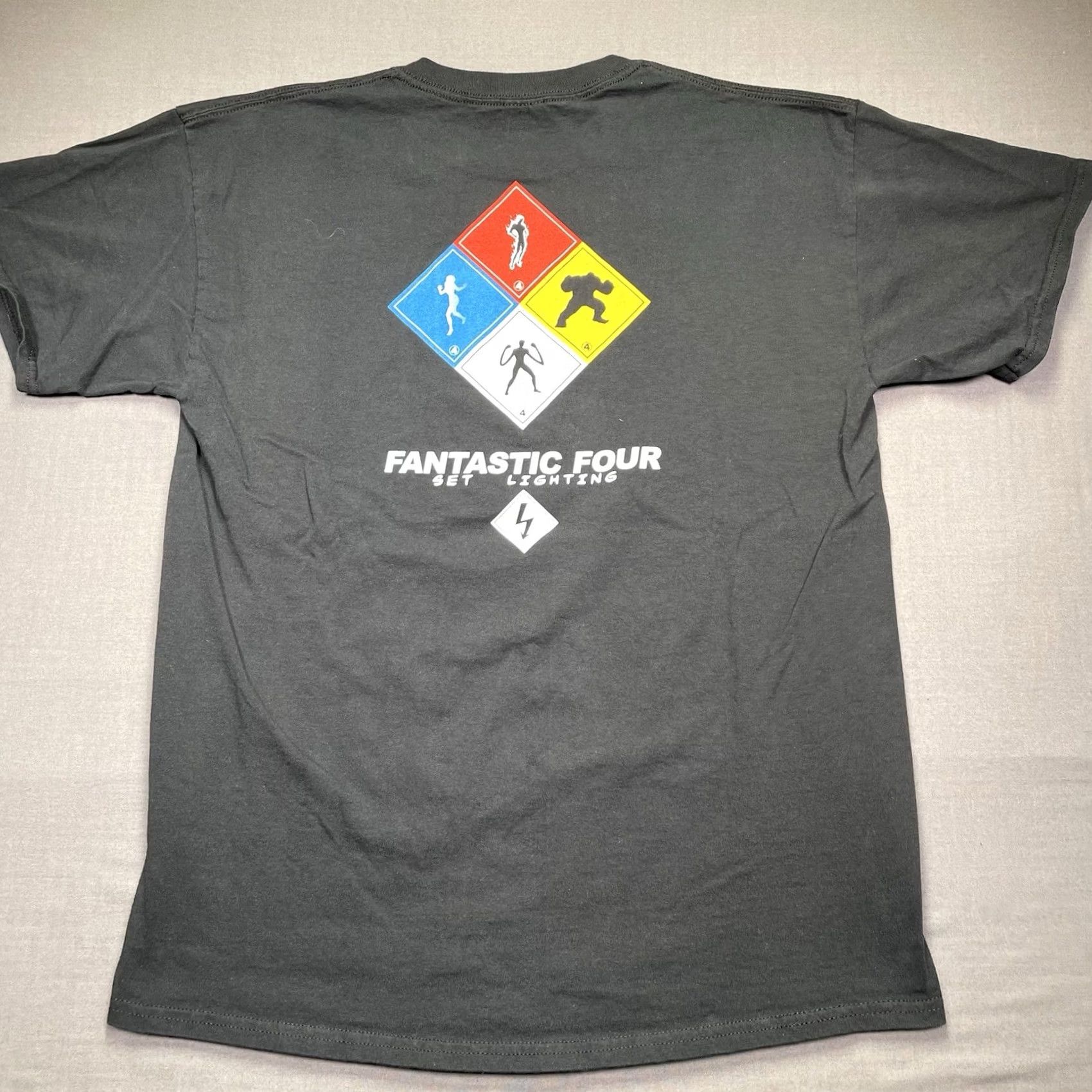 Vintage Marvel Fantastic Four Shirt Mens Large Y2K Lighting Crew Black The Thing 2000s RARE Size US L / EU 52-54 / 3 - 5 Thumbnail