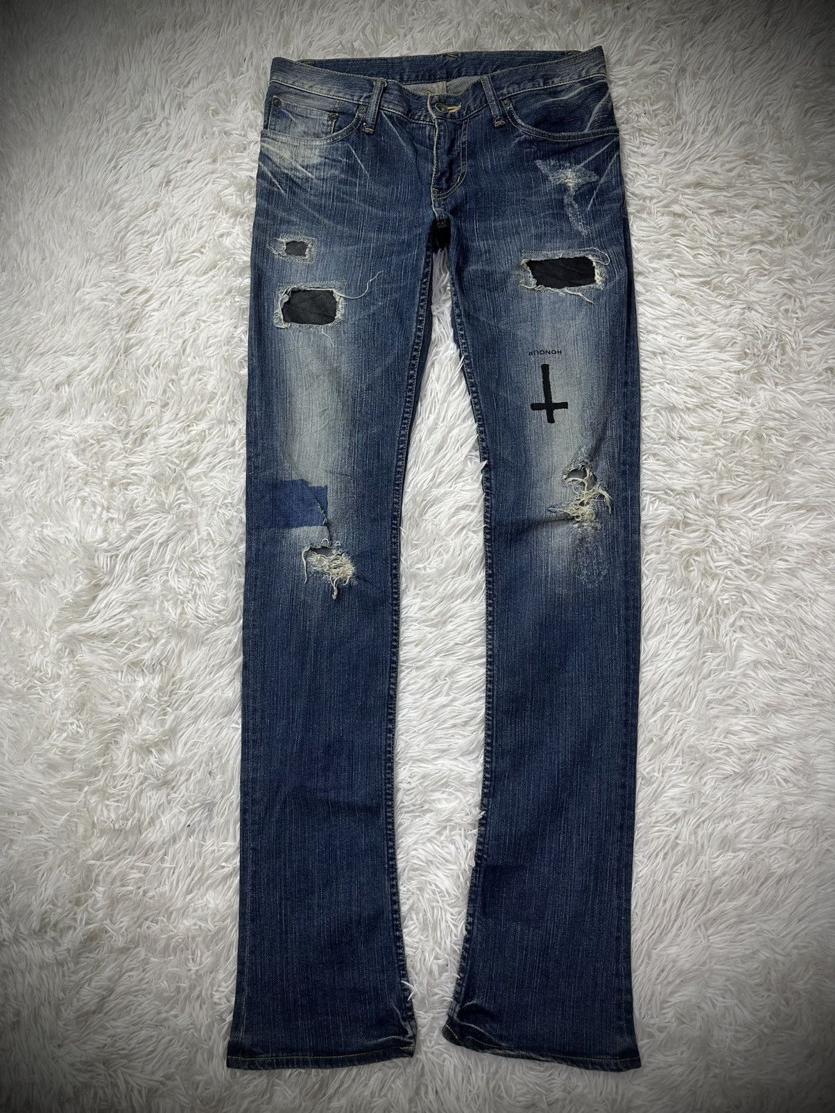 00s L.G.B Destroy Cross Graphic Jeans 【公式通販】