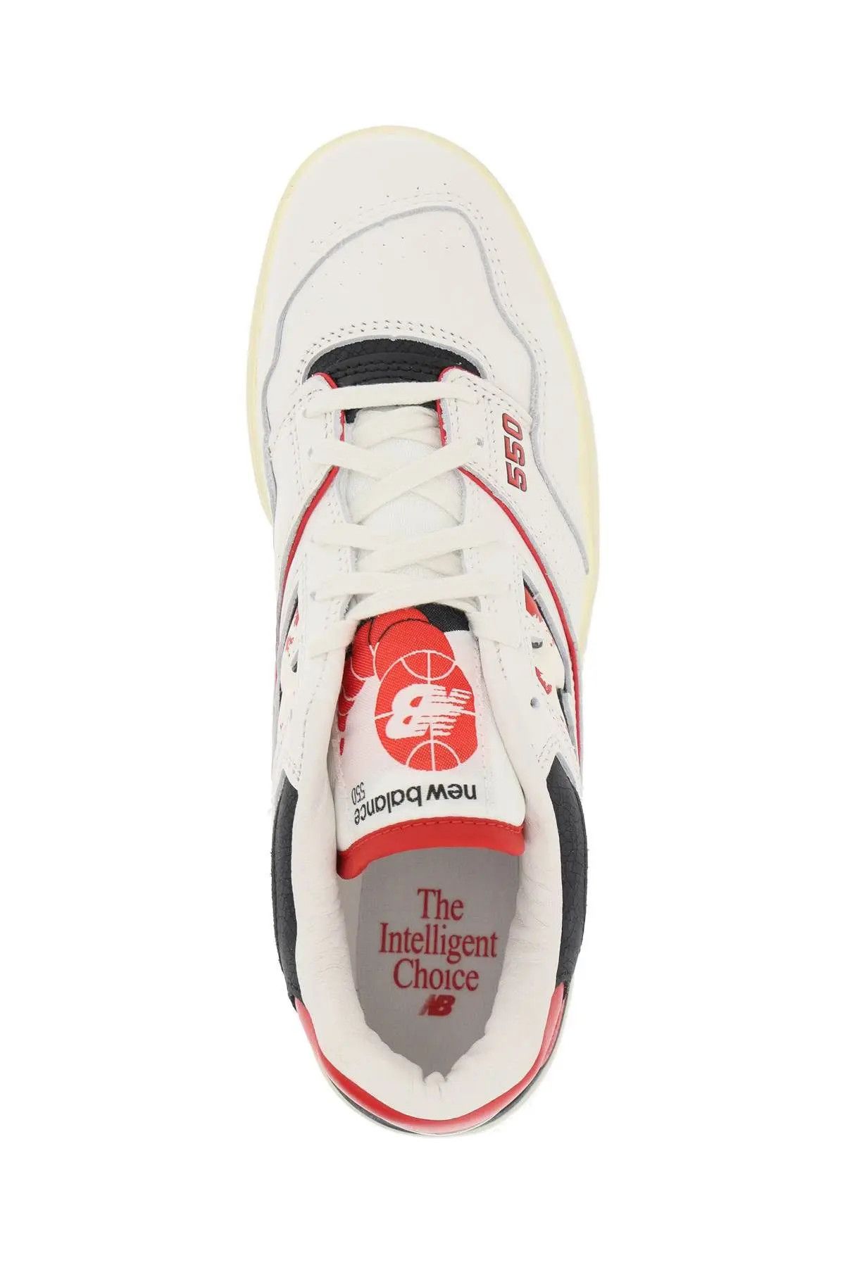 New Balance o1s22i1n0324 Unisex Vintage-effect 550 Sneakers in White Red Size US 13 / EU 46 - 3 Thumbnail