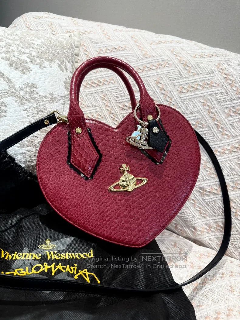 Vivienne Westwood Vivienne Westwood size os Burgundy heart-shaped snake-patte Size ONE SIZE - 1 Thumbnail