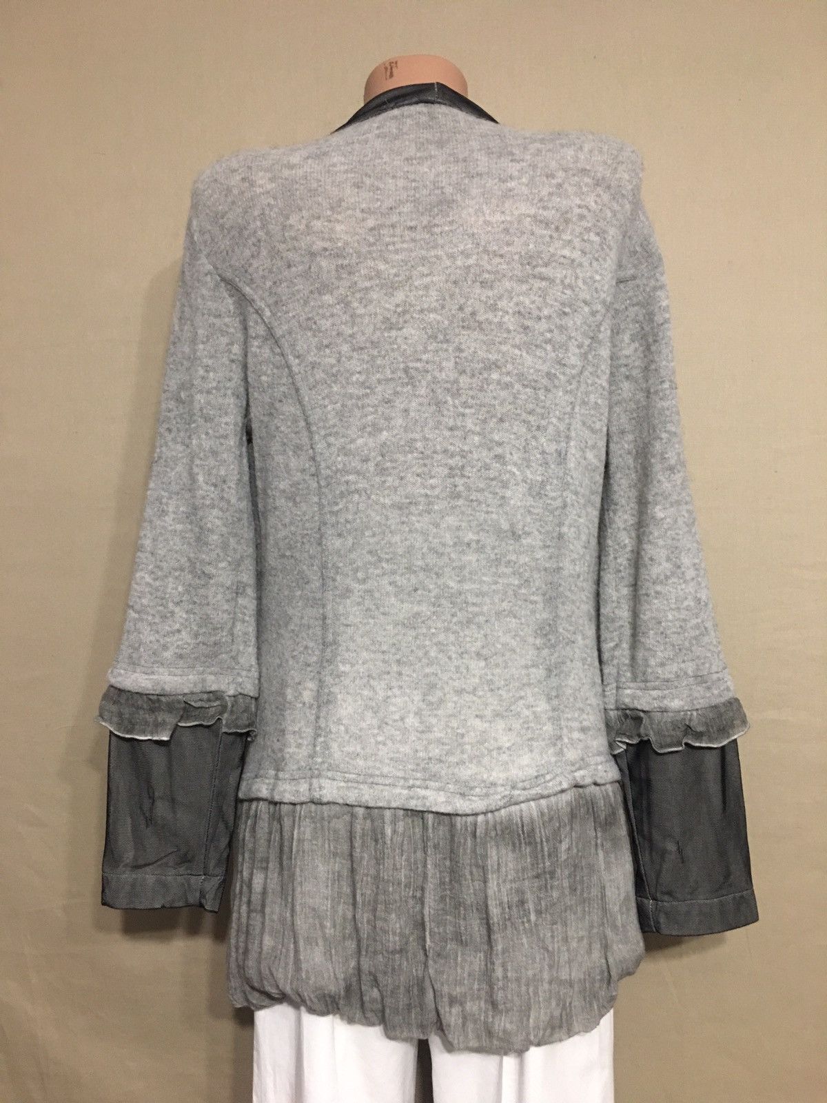 Elisa Cavaletti Elisa Cavaletti Deisgner Grey Long Tunic Blouse Size L Size L / US 10 / IT 46 - 5 Thumbnail