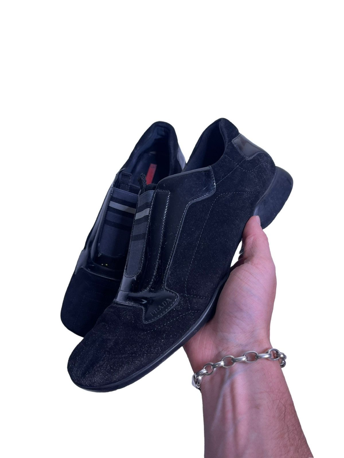 Prada × Vintage Vintage Prada square toe sneakers Size US 8.5 / IT 38.5 - 3 Thumbnail