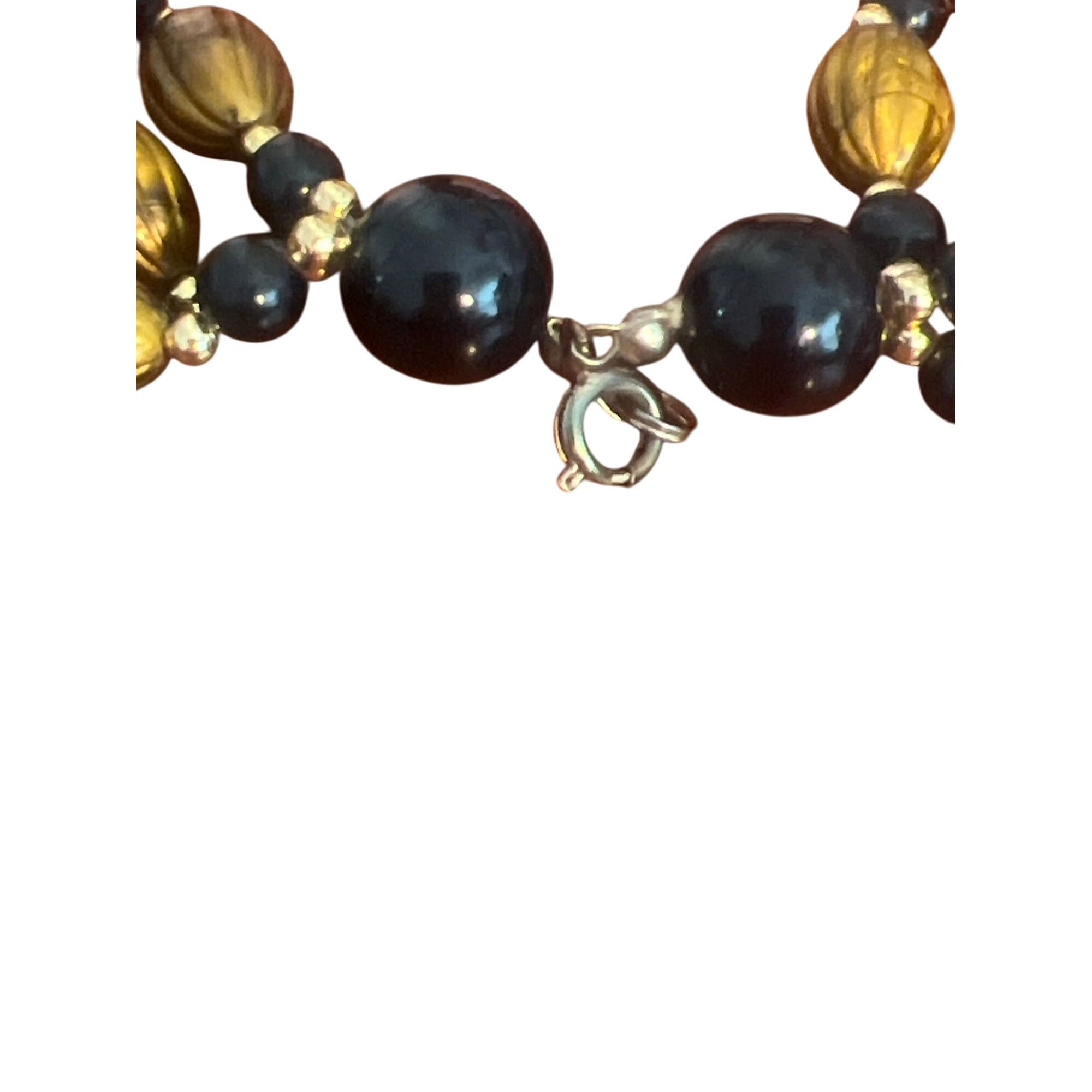 Other Vintage Twisted Bead Necklace Green Red Cranberry Mustard Ye Size ONE SIZE - 5 Thumbnail