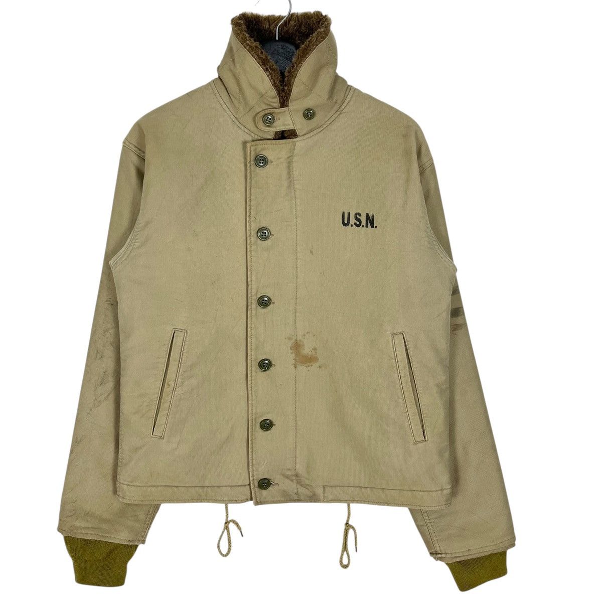 Vintage Vintage 70s Korean Wars Reproduction USN Deck Jacket Size US S / EU 44-46 / 1 - 1 Thumbnail