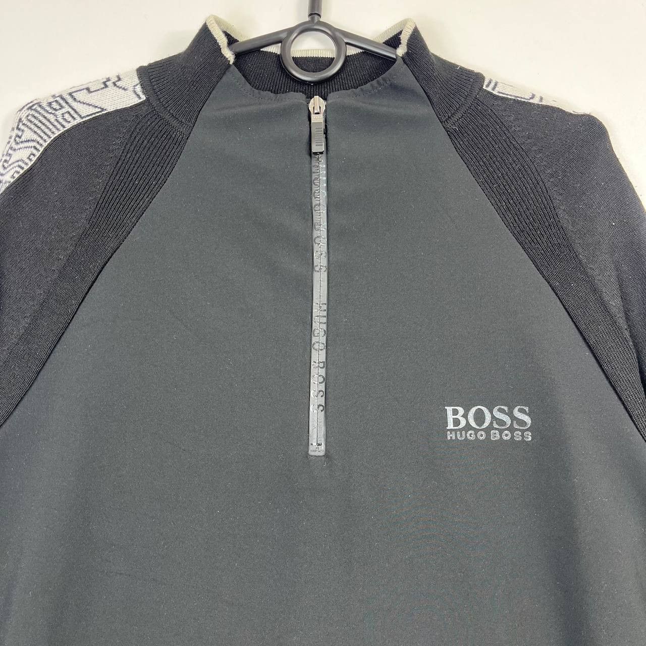 Hugo Boss Boss Hugo Boss Black Half Zip Pullover Mens L Size US L / EU 52-54 / 3 - 2 Thumbnail