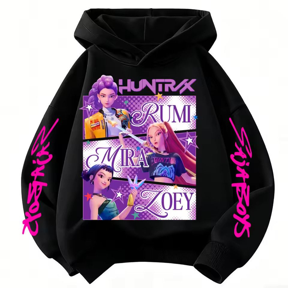 Disney Huntrix KPop Demon Hunters Hoodie Kids (Princess Style) Size ONE SIZE - 8 Thumbnail