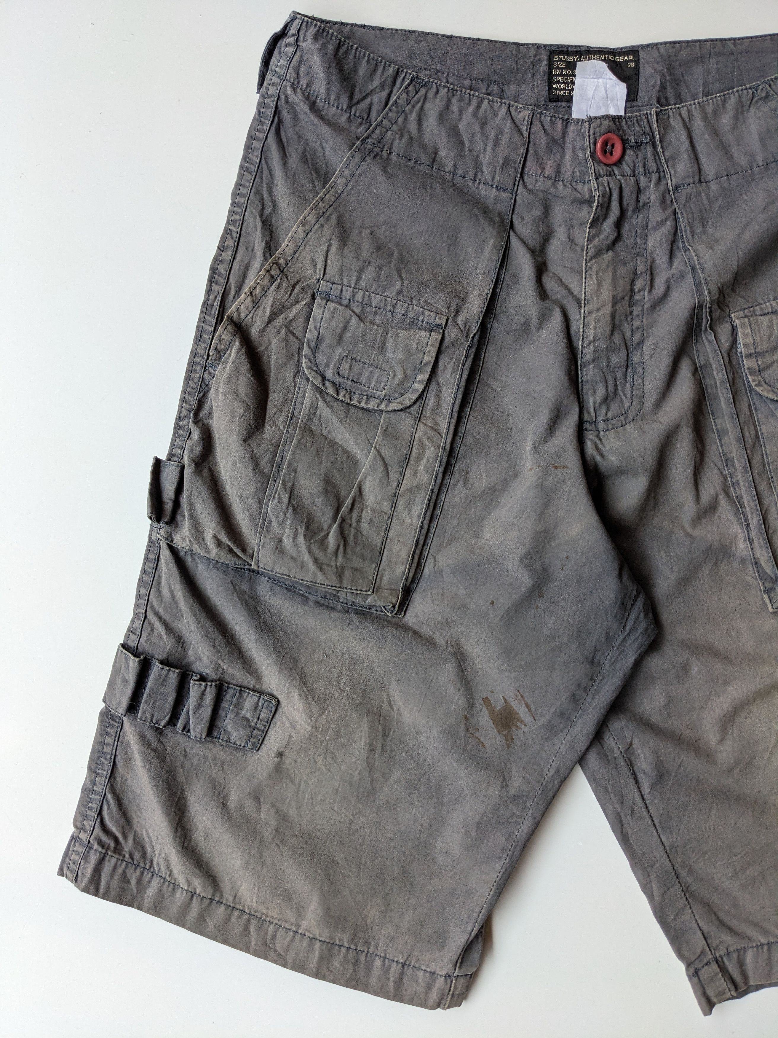 Stussy Vintage STUSSY tactical cargo sunfaded shortpant Size US 30 / EU 46 - 4 Thumbnail