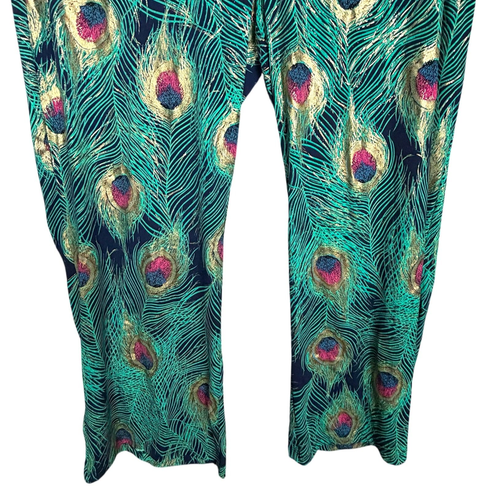 Other Iman Global Chic 2XP Peacock Pull-On Pants Petite Plus NWT Size 42" / US 20 - 4 Thumbnail