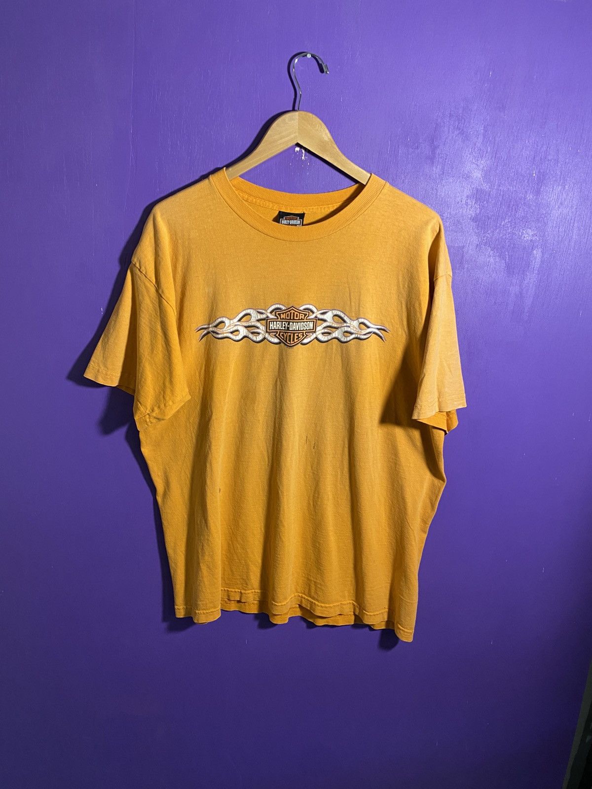 Harley Davidson Vintage 00s Harley davidson flame logo t-shirt Size US XL / EU 56 / 4 - 1 Thumbnail